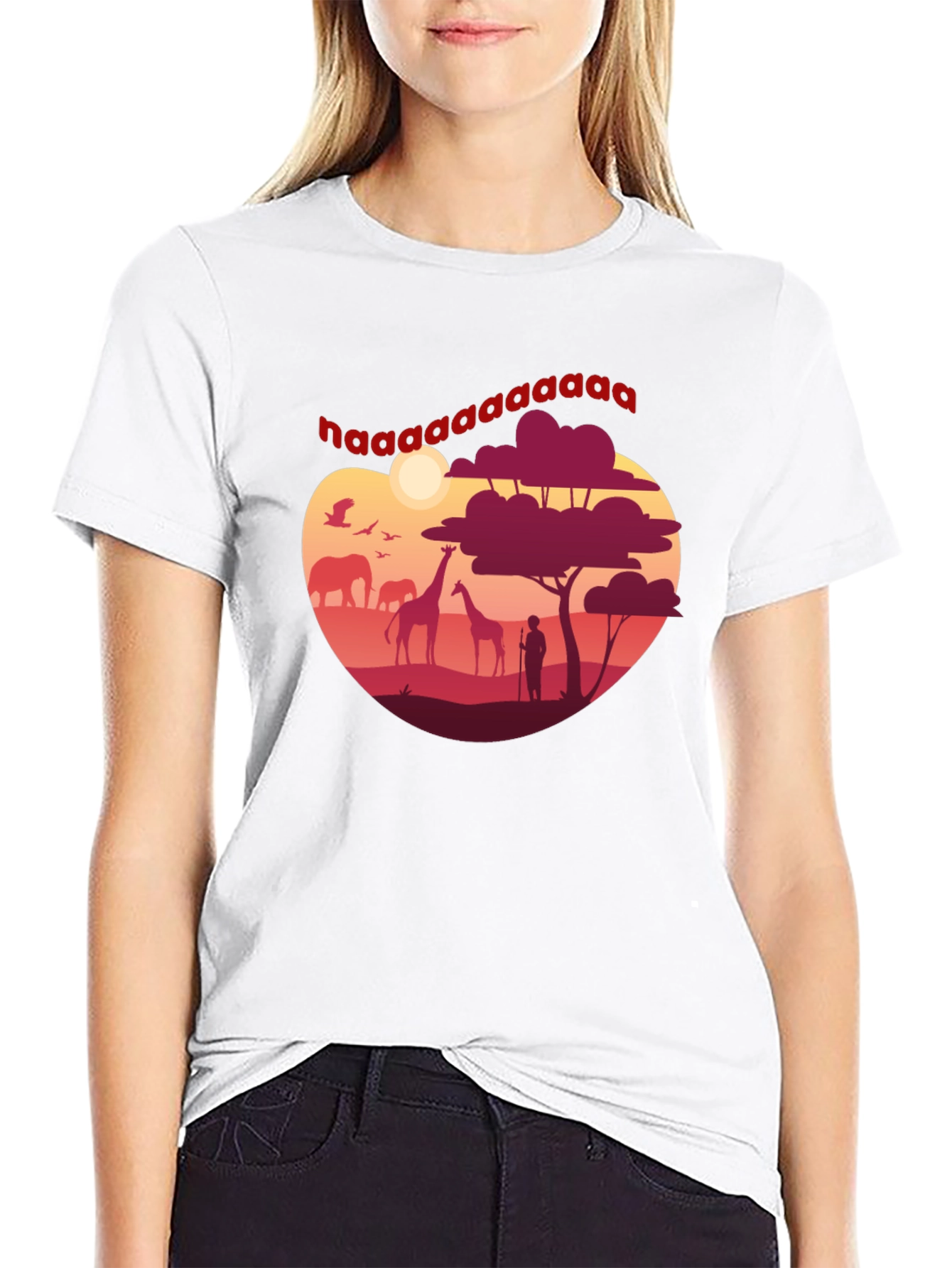 Safari Sunset Graphic Tee - Mens Black T-Shirt