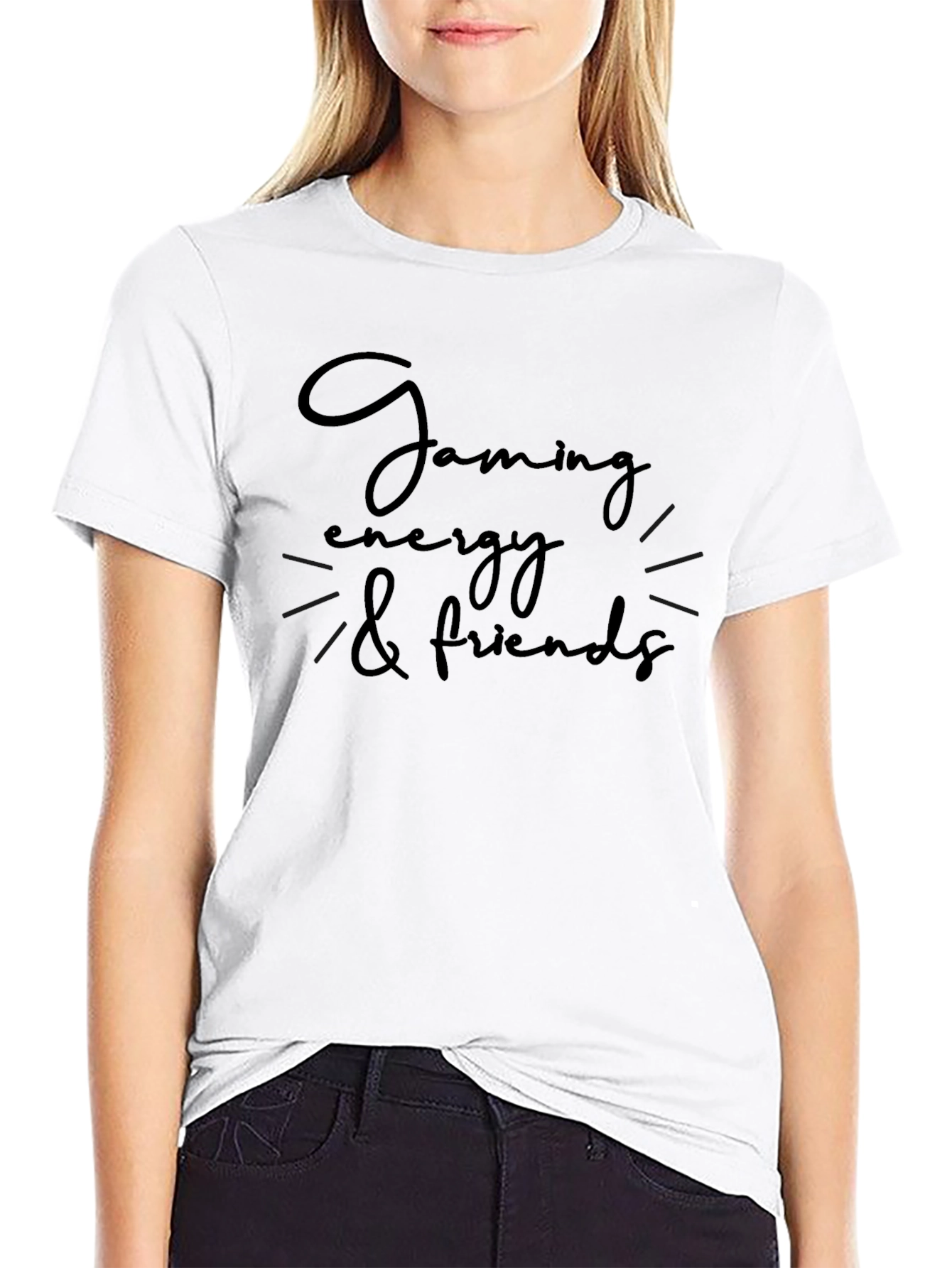 Gaming Energy & Friends Black Graphic T-Shirt
