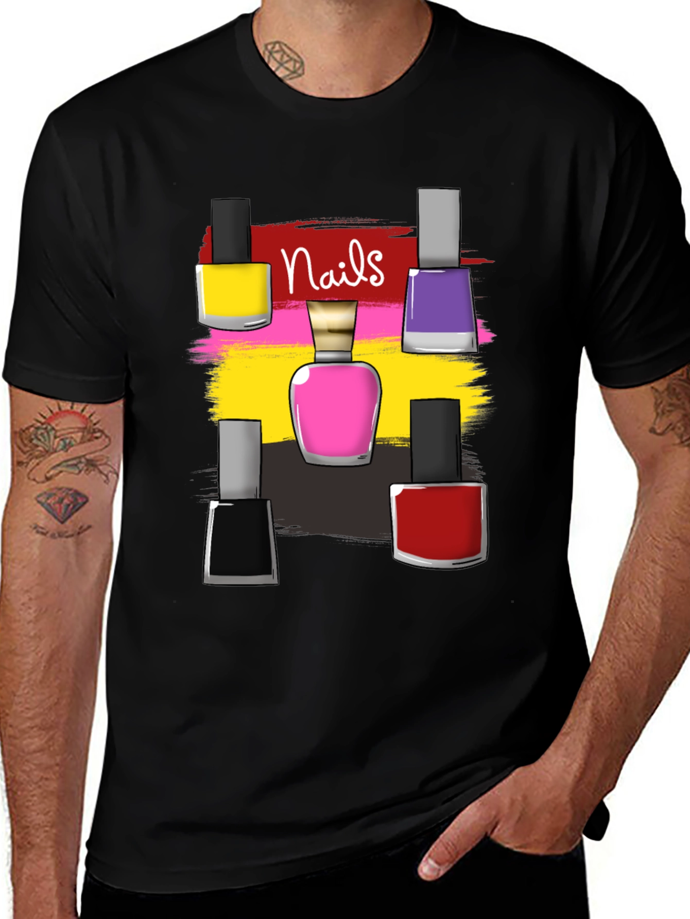 Nails Polish T-Shirt - Manicure Art Design