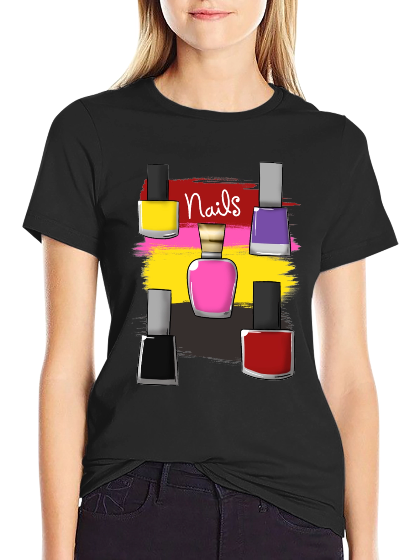 Nails Polish T-Shirt - Manicure Art Design