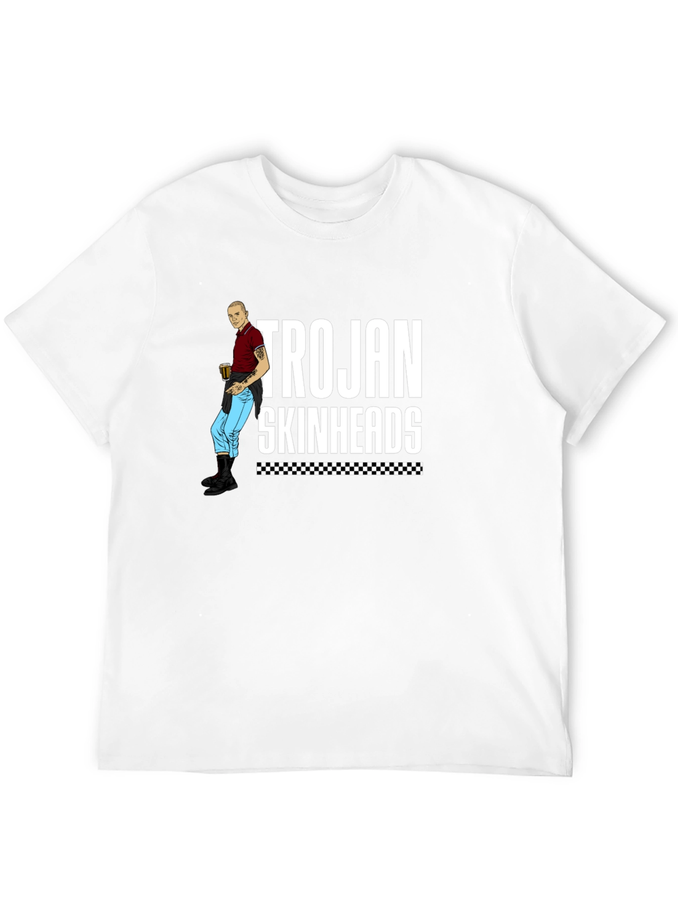 Trojan Skinheads Graphic T-Shirt Casual Wear