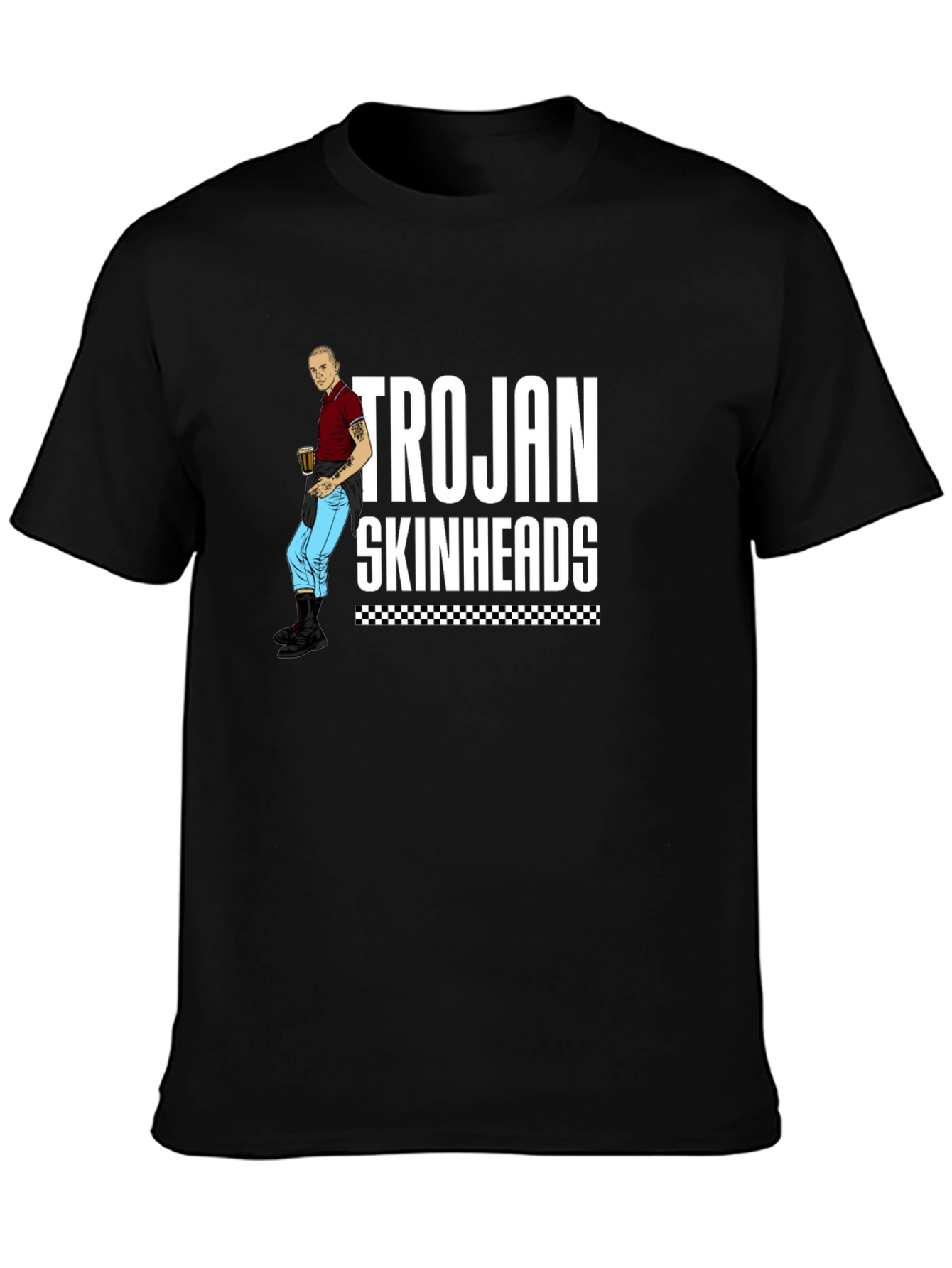 Trojan Skinheads Graphic T-Shirt Casual Wear