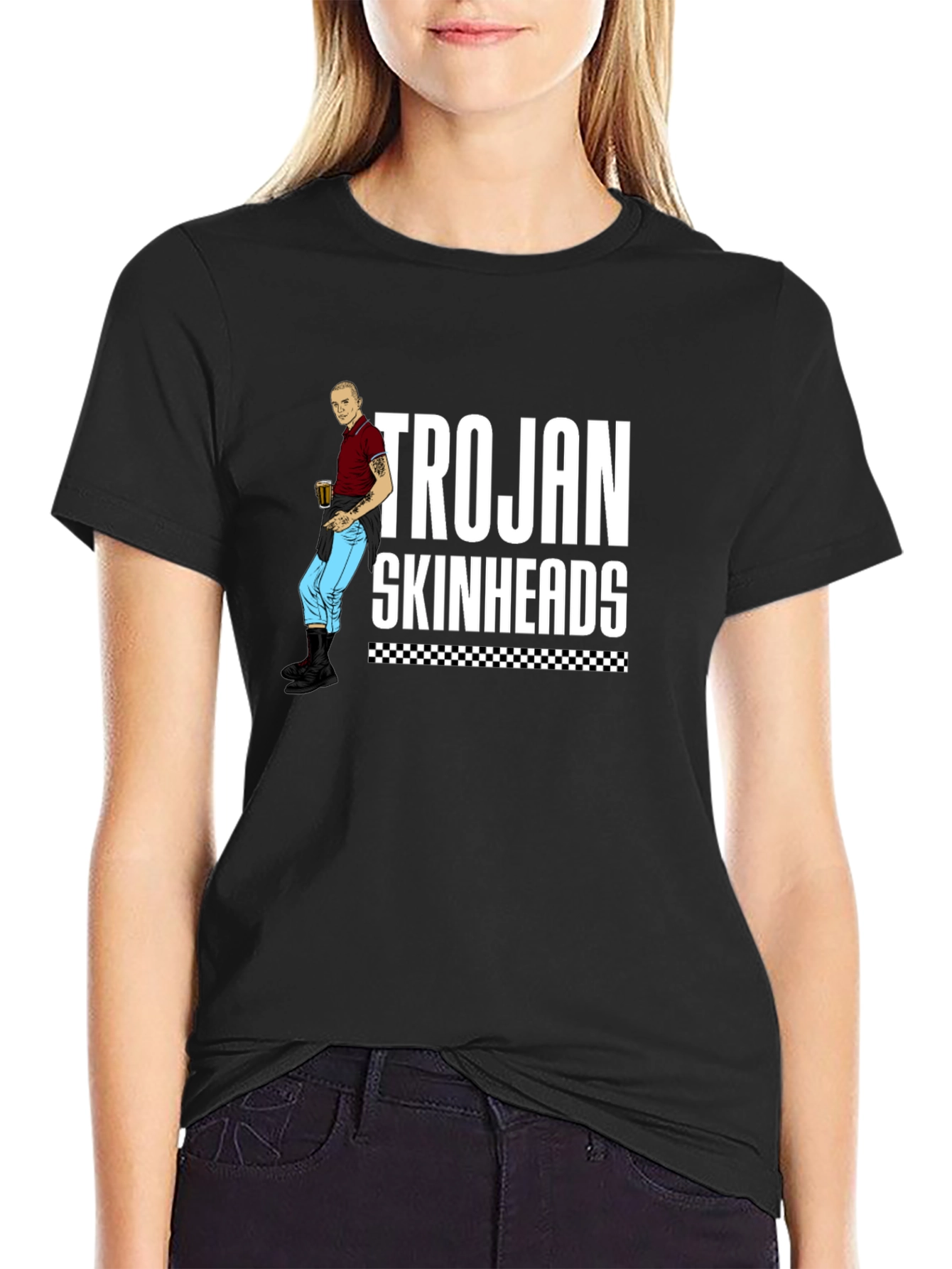 Trojan Skinheads Graphic T-Shirt Casual Wear