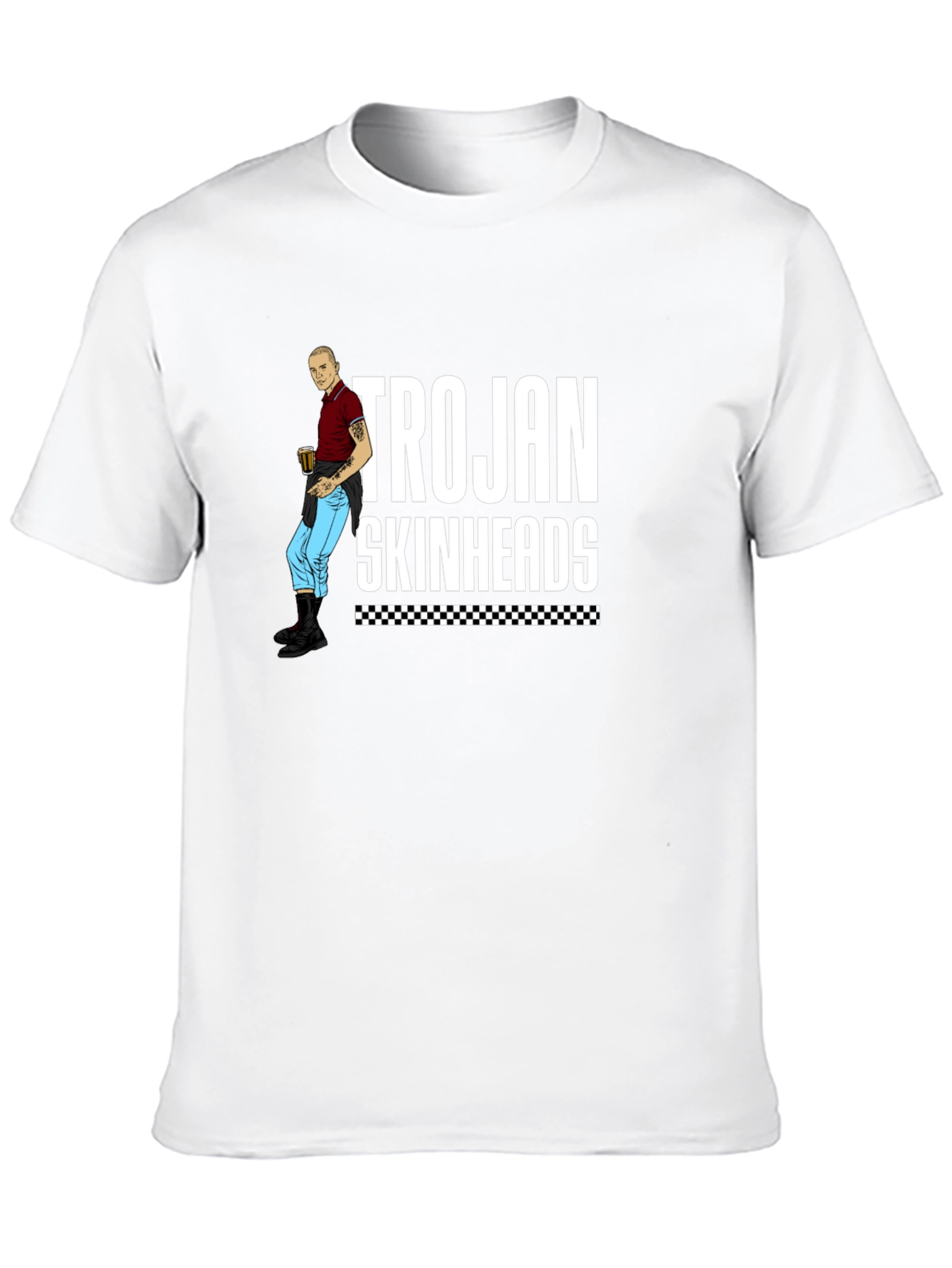 Trojan Skinheads Graphic T-Shirt Casual Wear