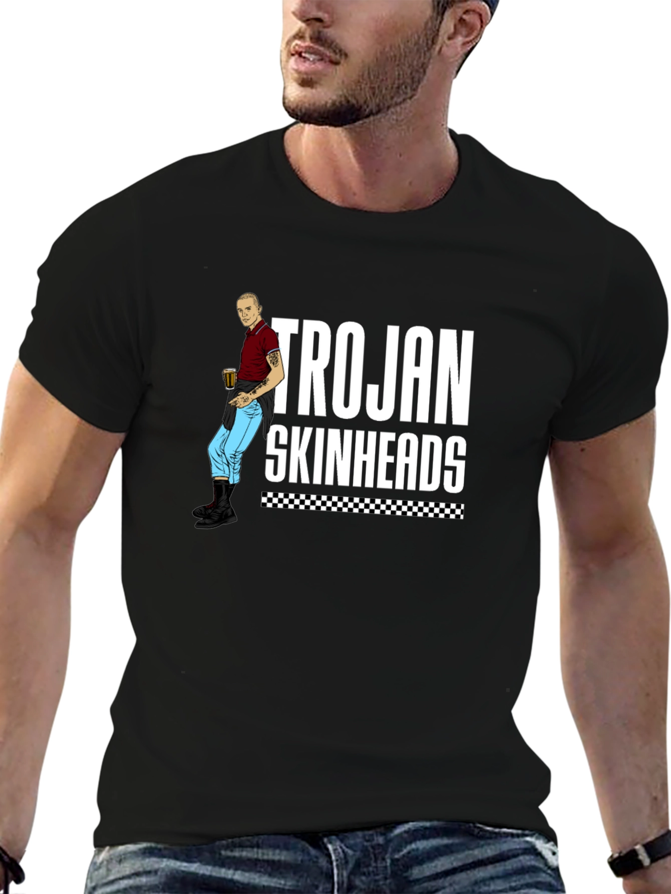 Trojan Skinheads Graphic T-Shirt Casual Wear