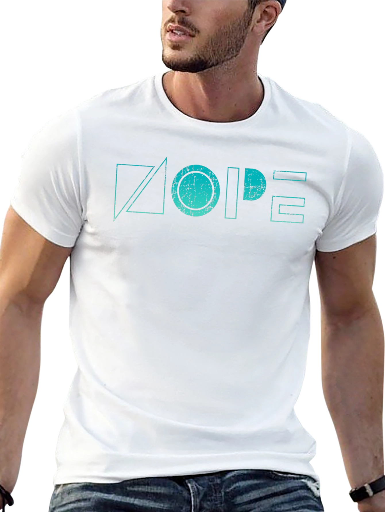 Geometric NOPE Graphic Tee