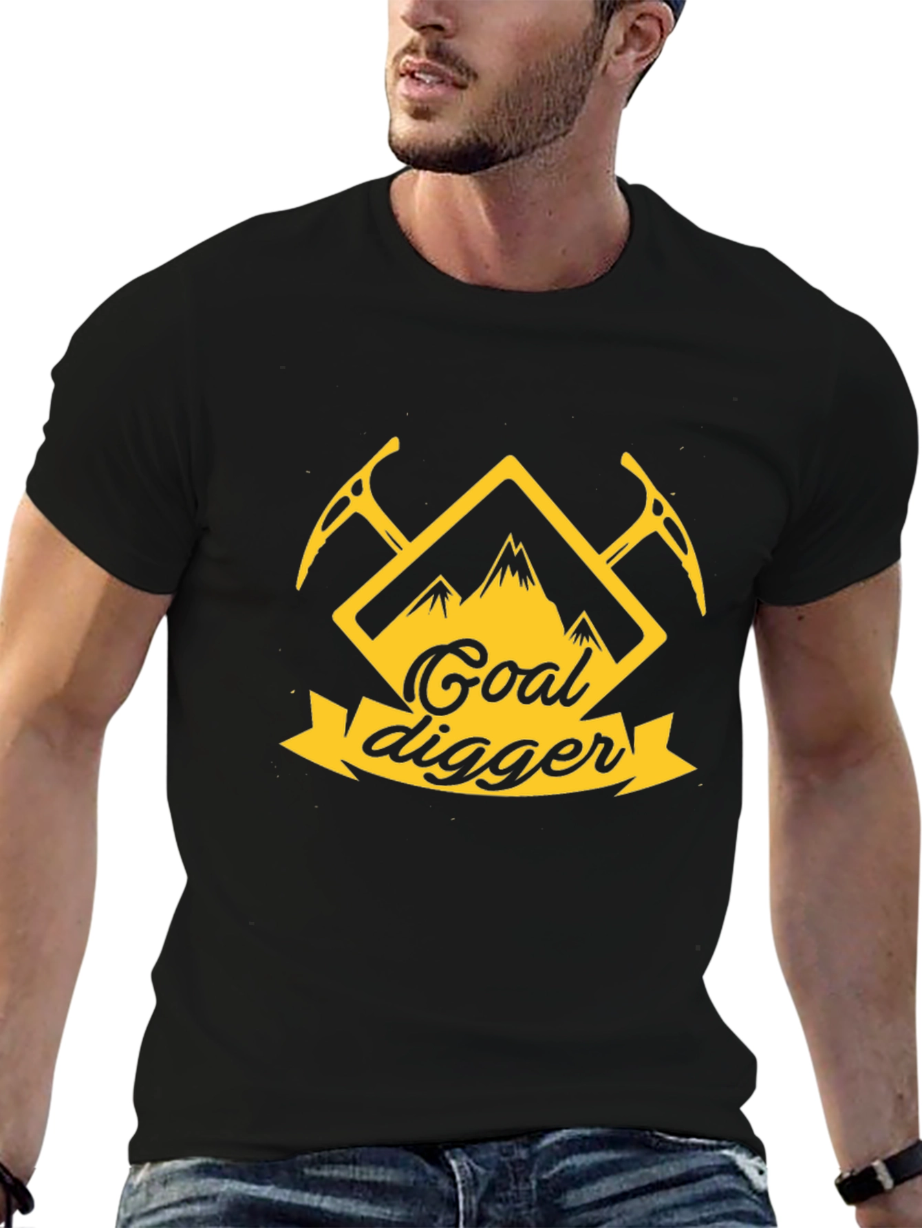 Goal Digger Graphic T-Shirt - Black