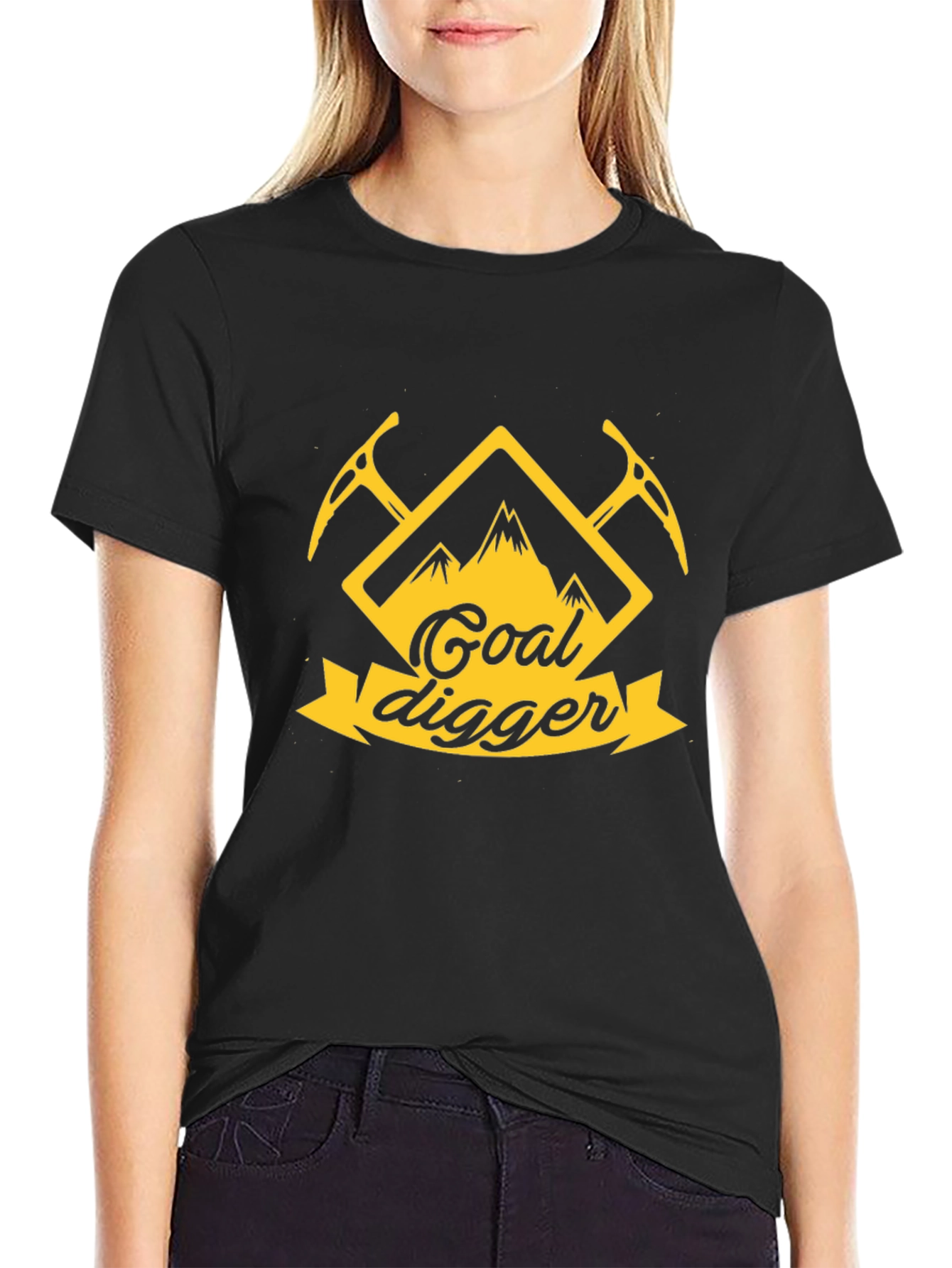 Goal Digger Graphic T-Shirt - Black