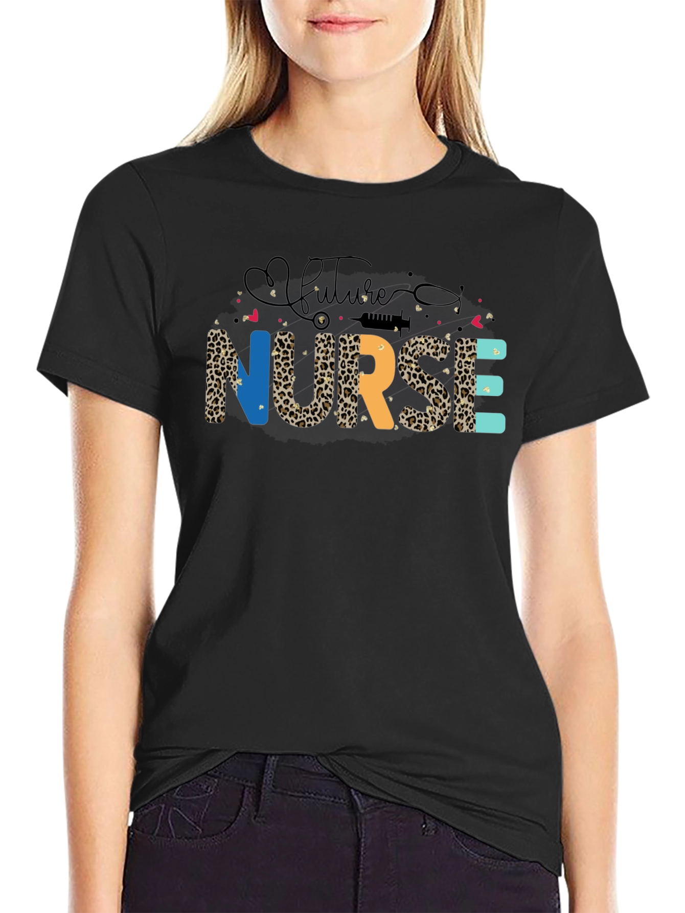Future Nurse Leopard Print T-Shirt