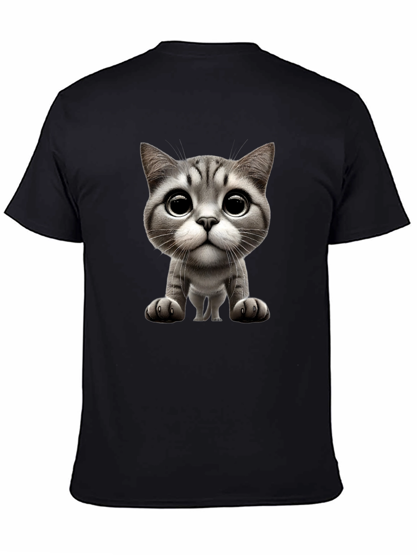 Cute Cartoon Cat Graphic Tee - Unisex