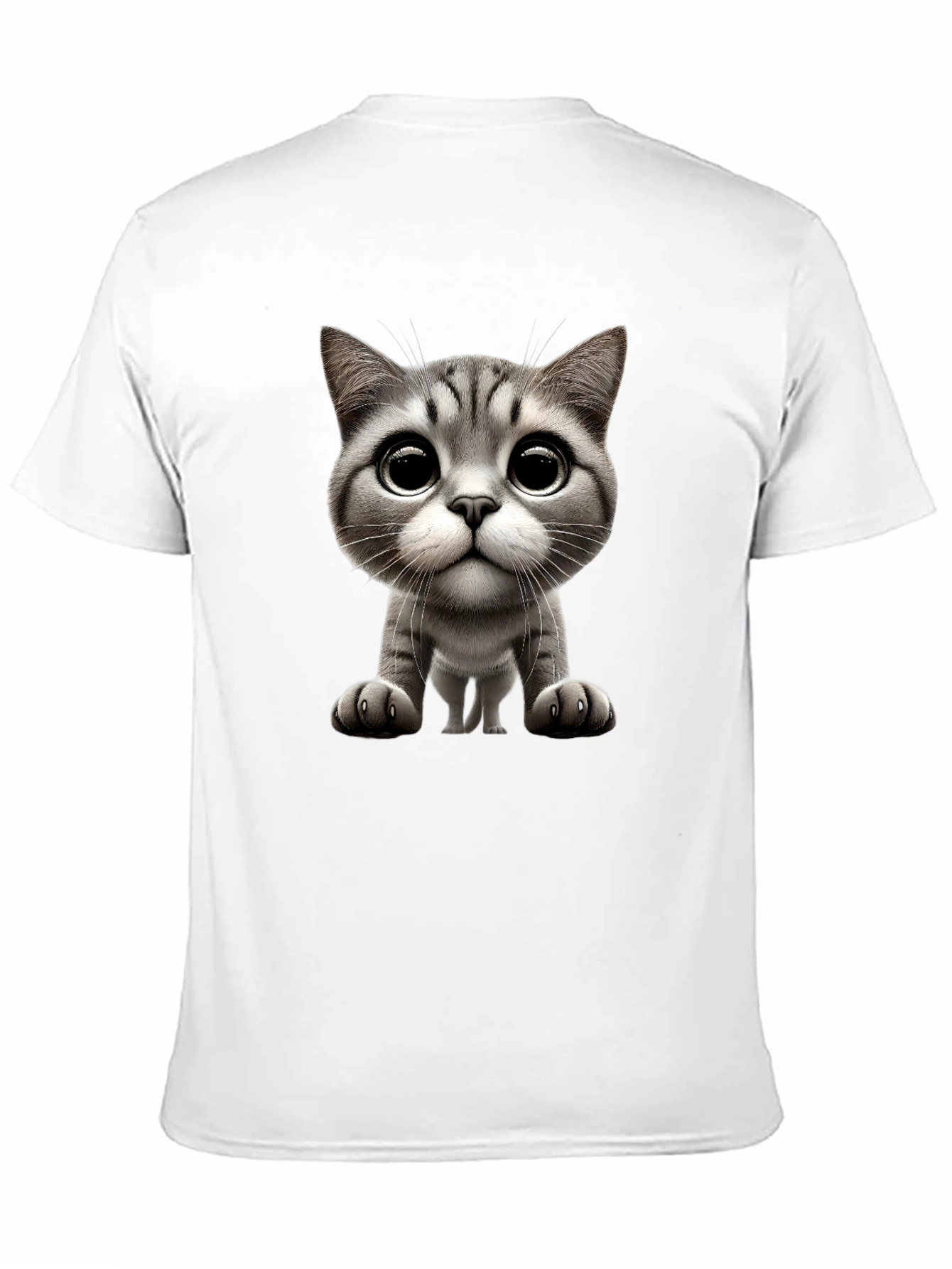 Cute Cartoon Cat Graphic Tee - Unisex