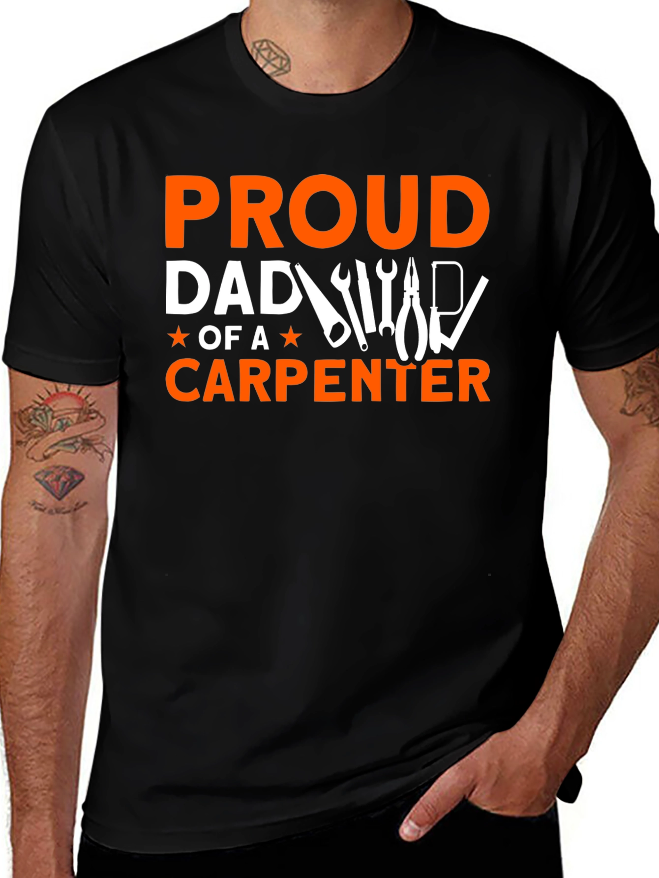 Proud Dad of a Carpenter Graphic T-Shirt