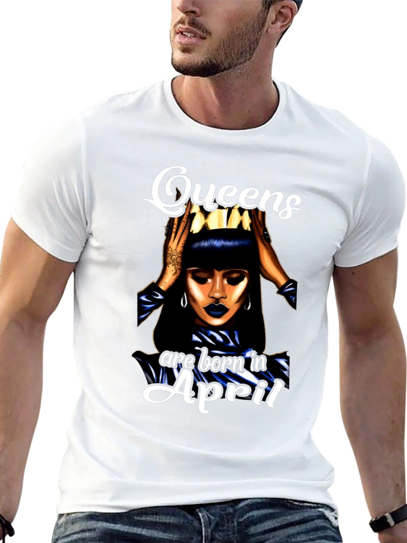 Queens Are Born In April T-Shirt