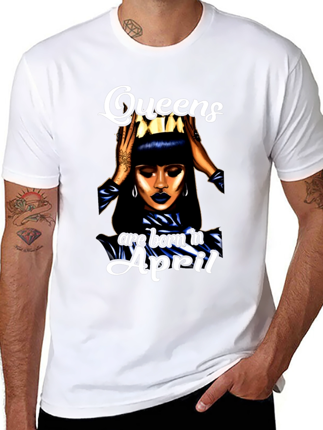 Queens Are Born In April T-Shirt