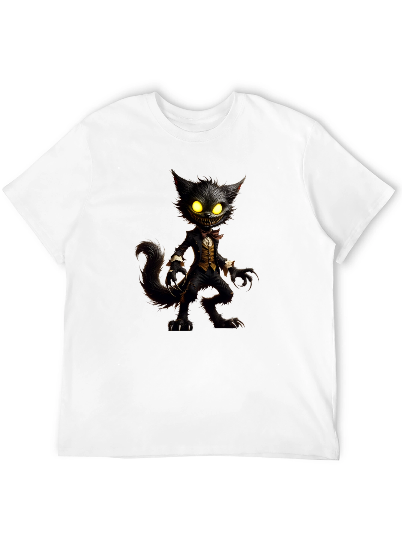 Creepy Cat T-Shirt - Unique Graphic Tee