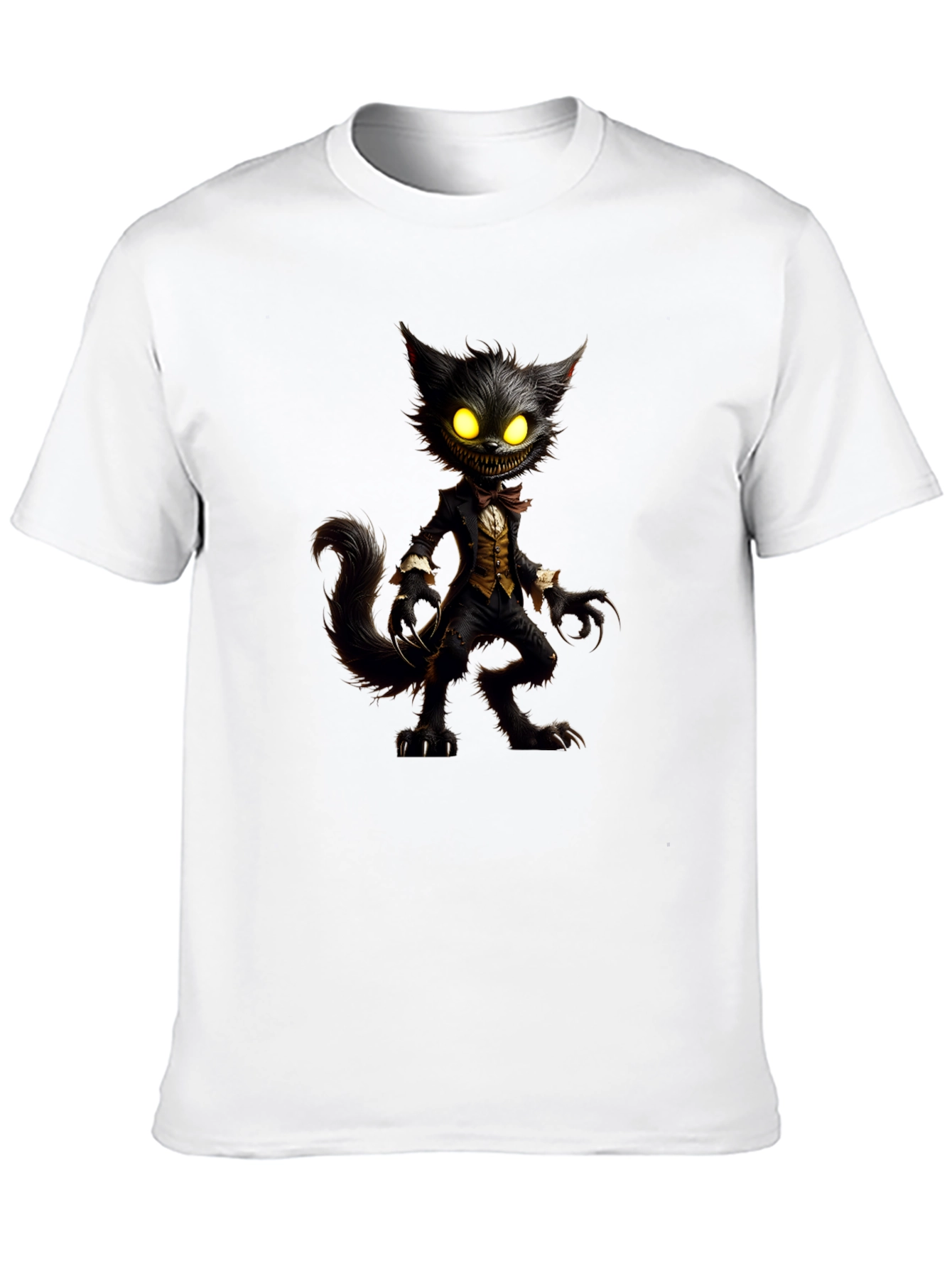 Creepy Cat T-Shirt - Unique Graphic Tee