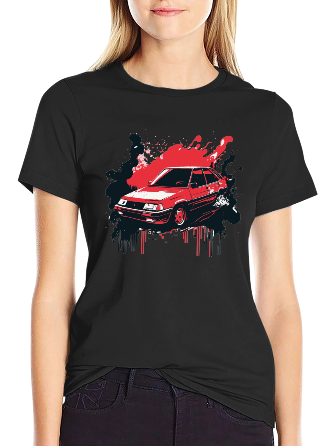 Retro Car Graphic T-Shirt - Classic Automotive Style