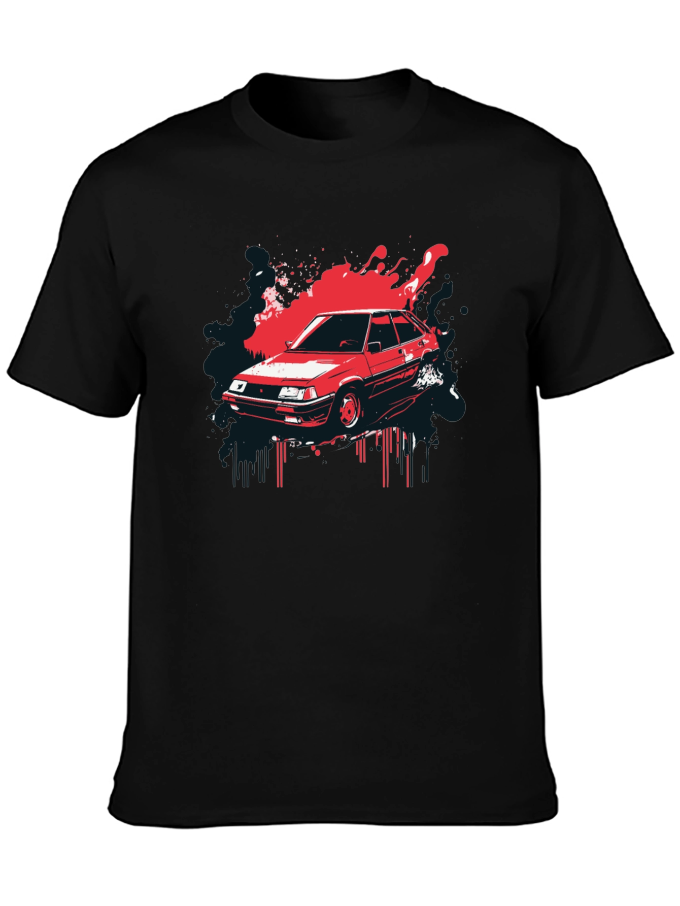 Retro Car Graphic T-Shirt - Classic Automotive Style
