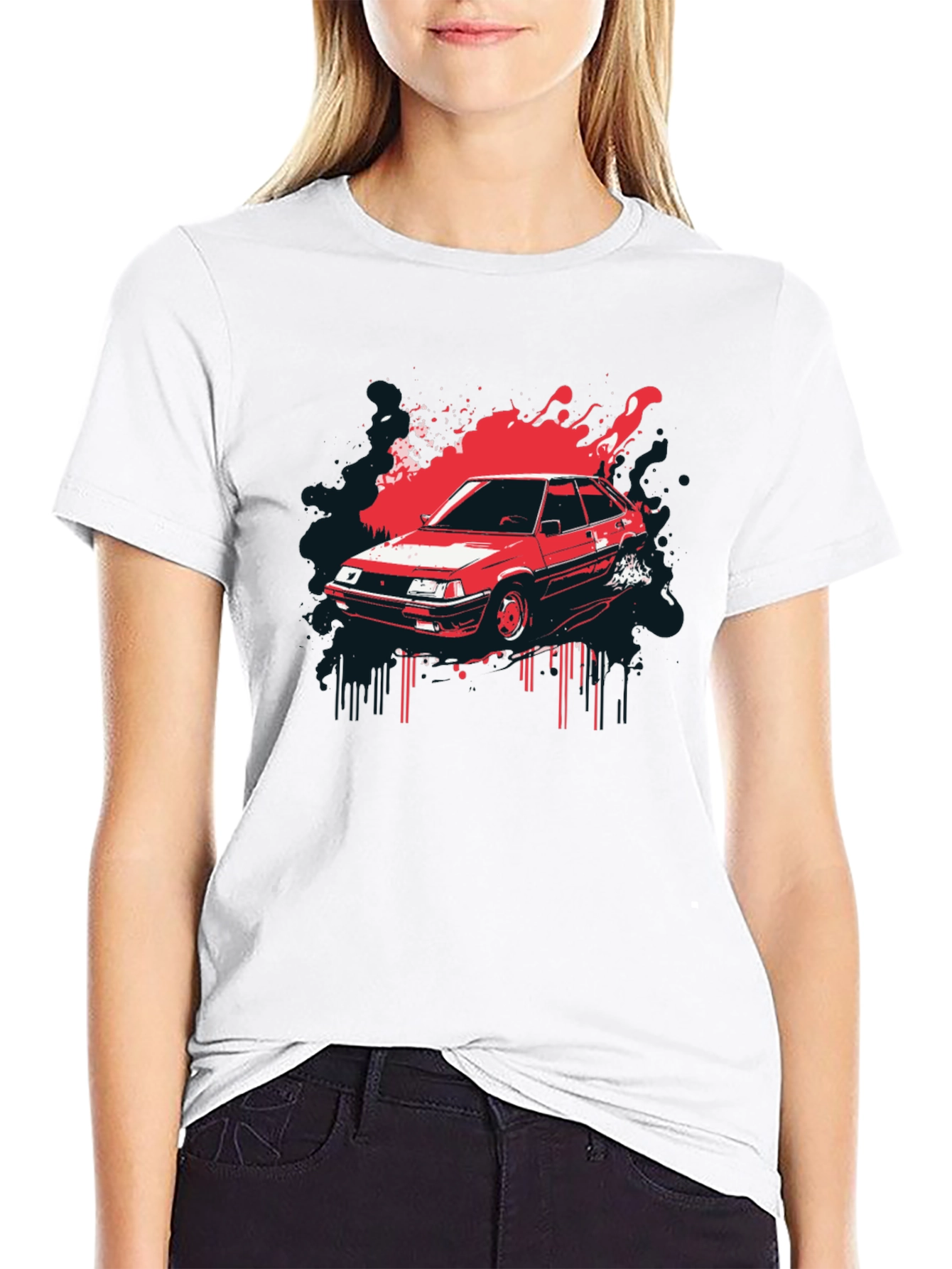 Retro Car Graphic T-Shirt - Classic Automotive Style