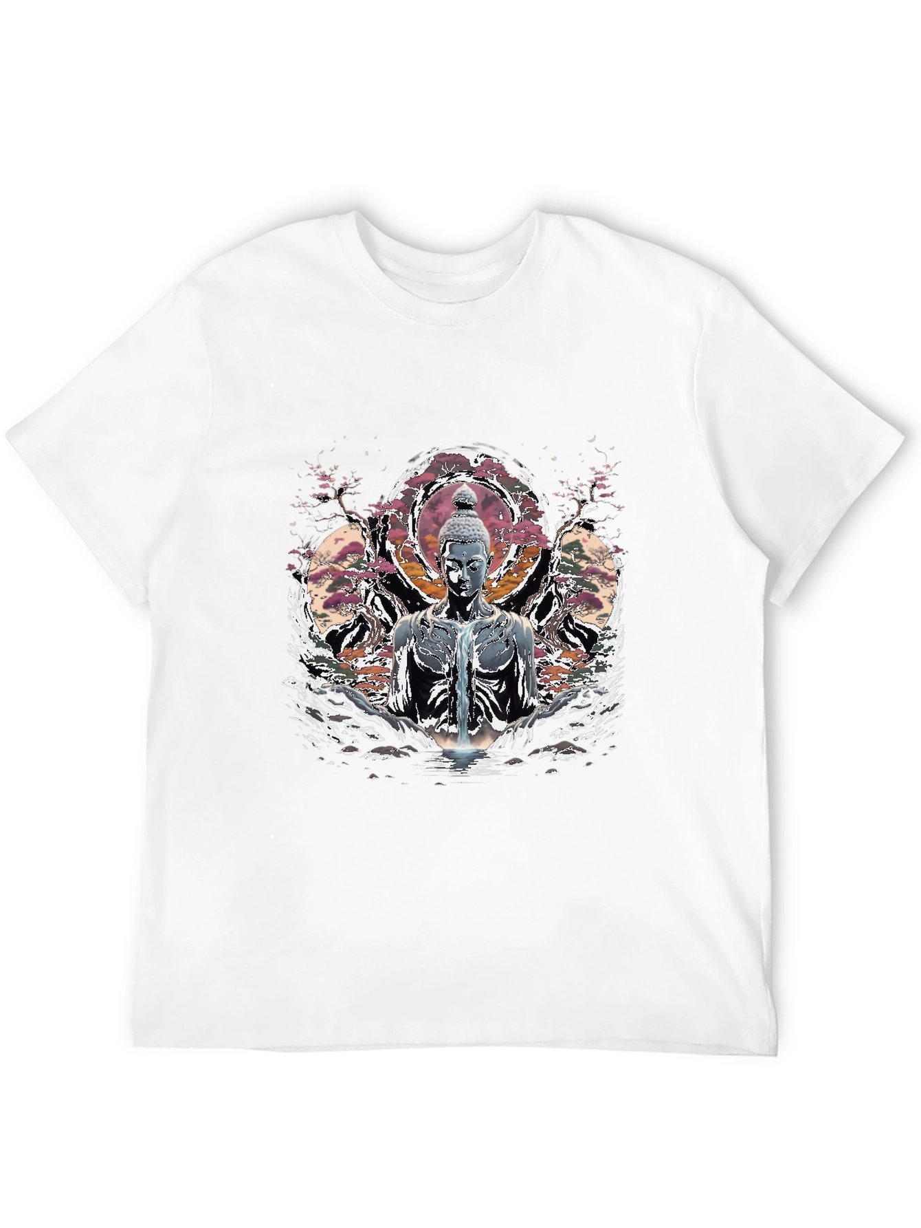 Buddha Graphic Print Black T-Shirt