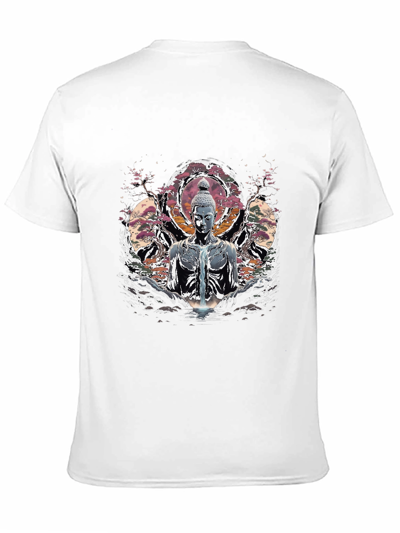 Buddha Graphic Print Black T-Shirt