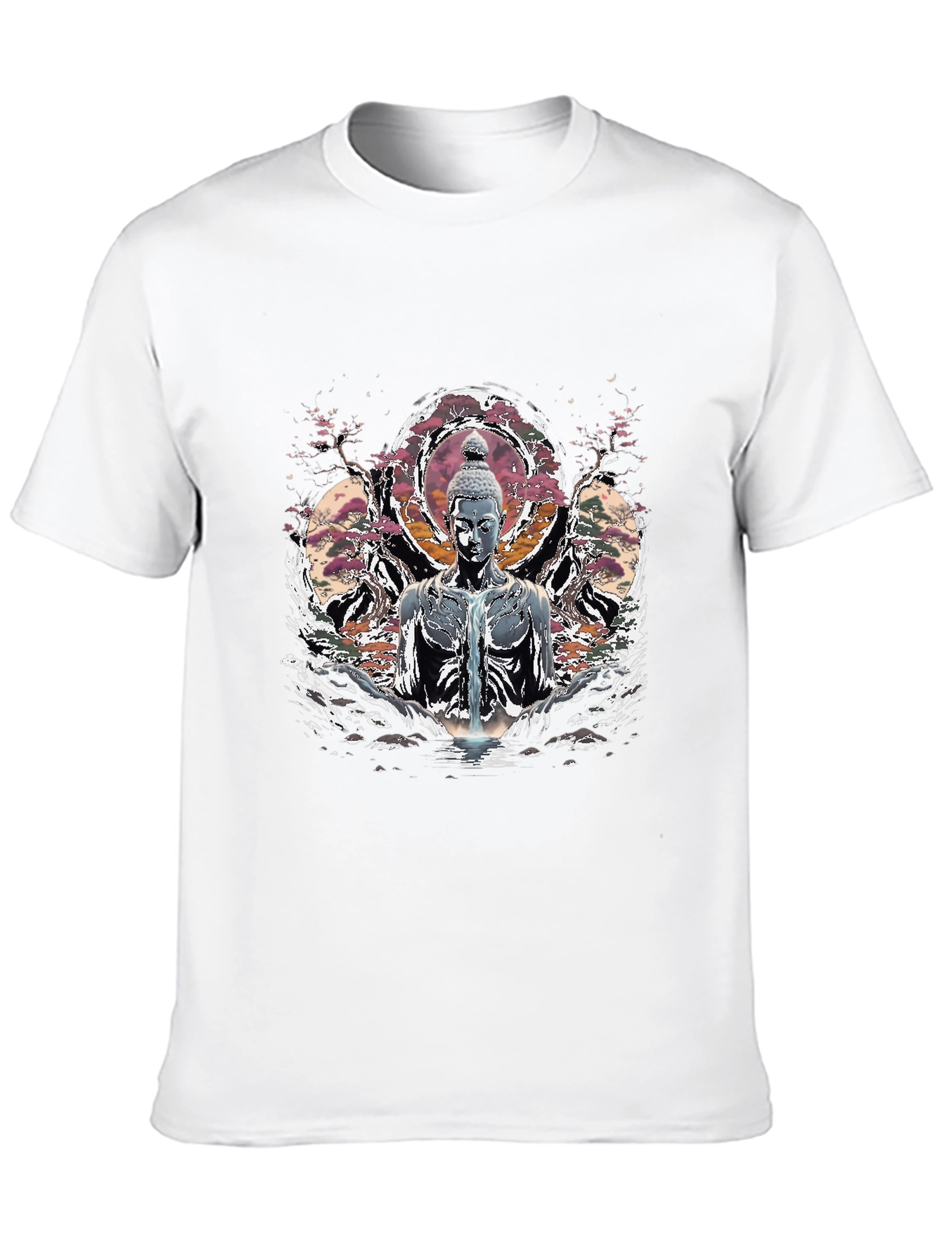 Buddha Graphic Print Black T-Shirt