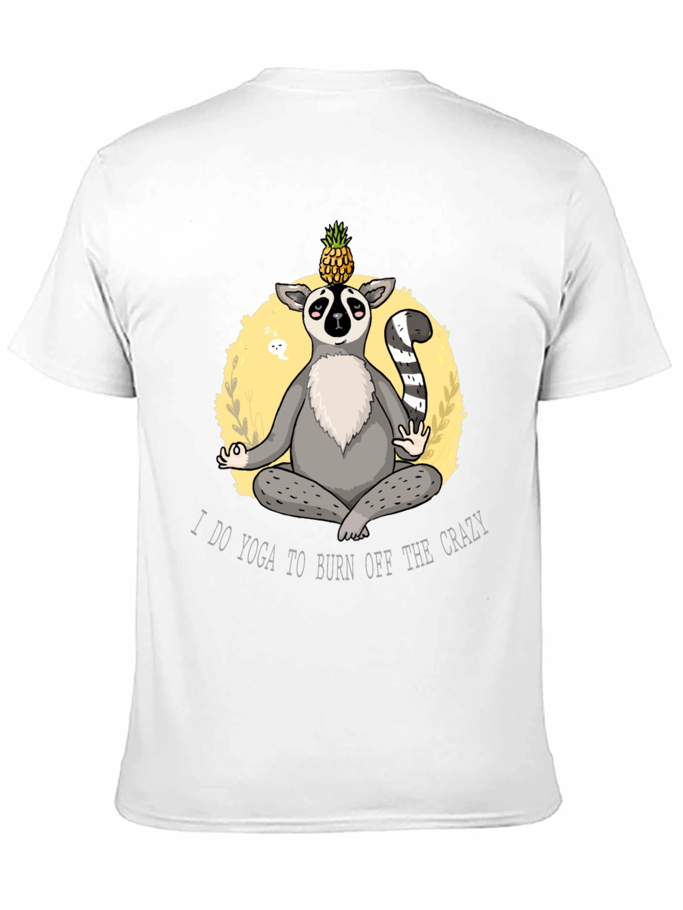 Yoga Lemur Mens Black T-Shirt