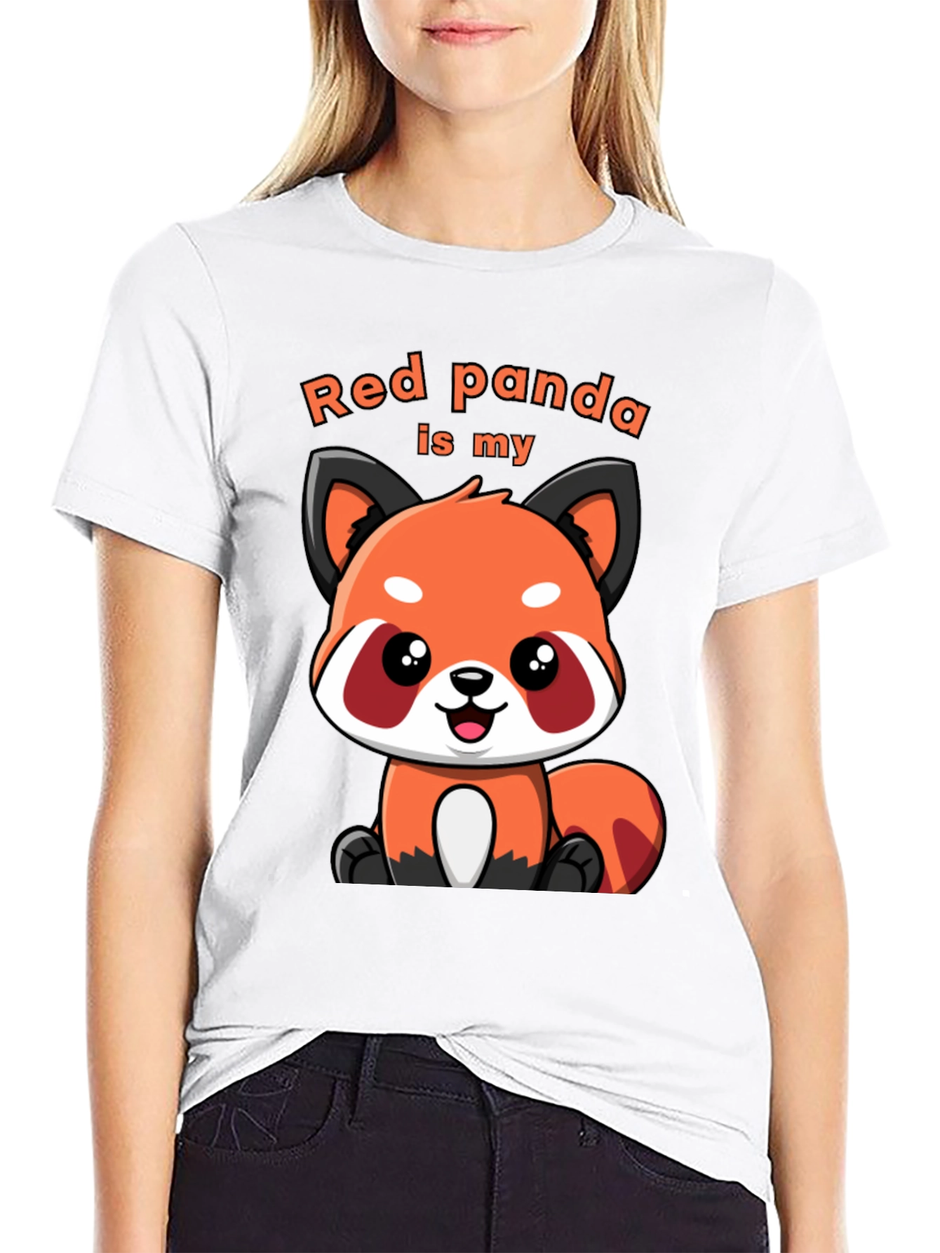 Red Panda T-Shirt Cute Cartoon Animal Tee