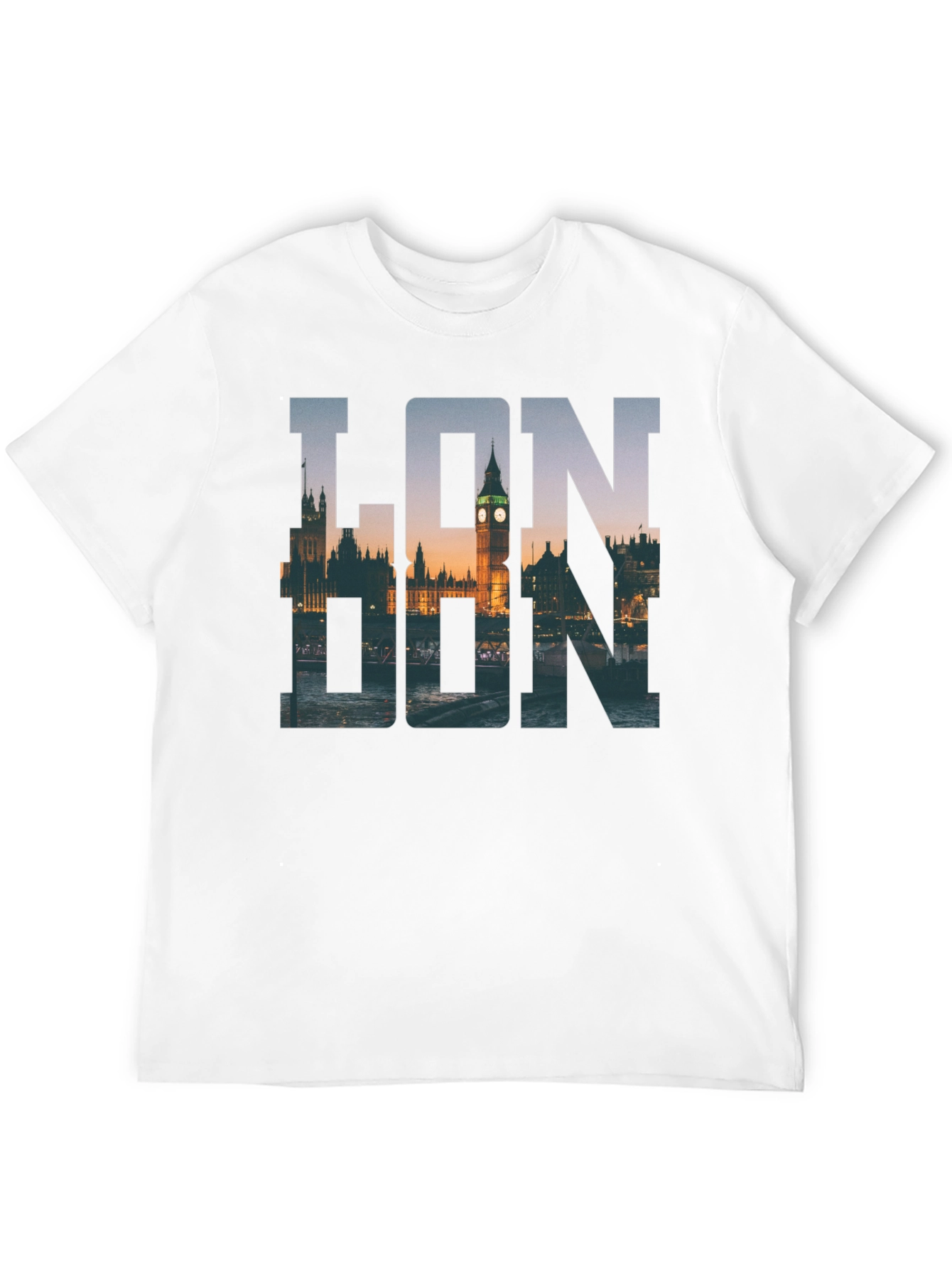 London Skyline Graphic Tee - Mens Black T-Shirt