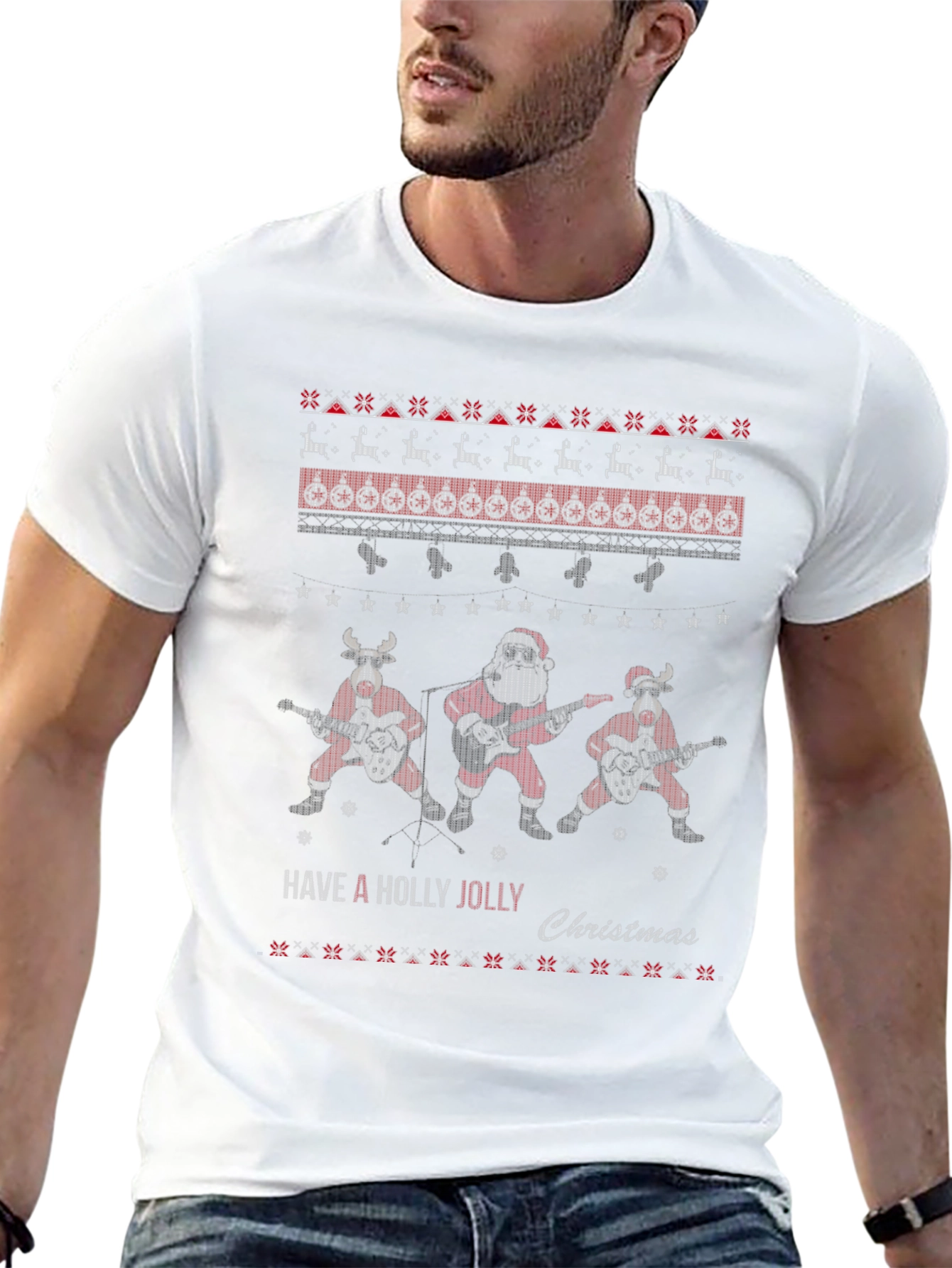 Holly Jolly Christmas Rocker T-Shirt