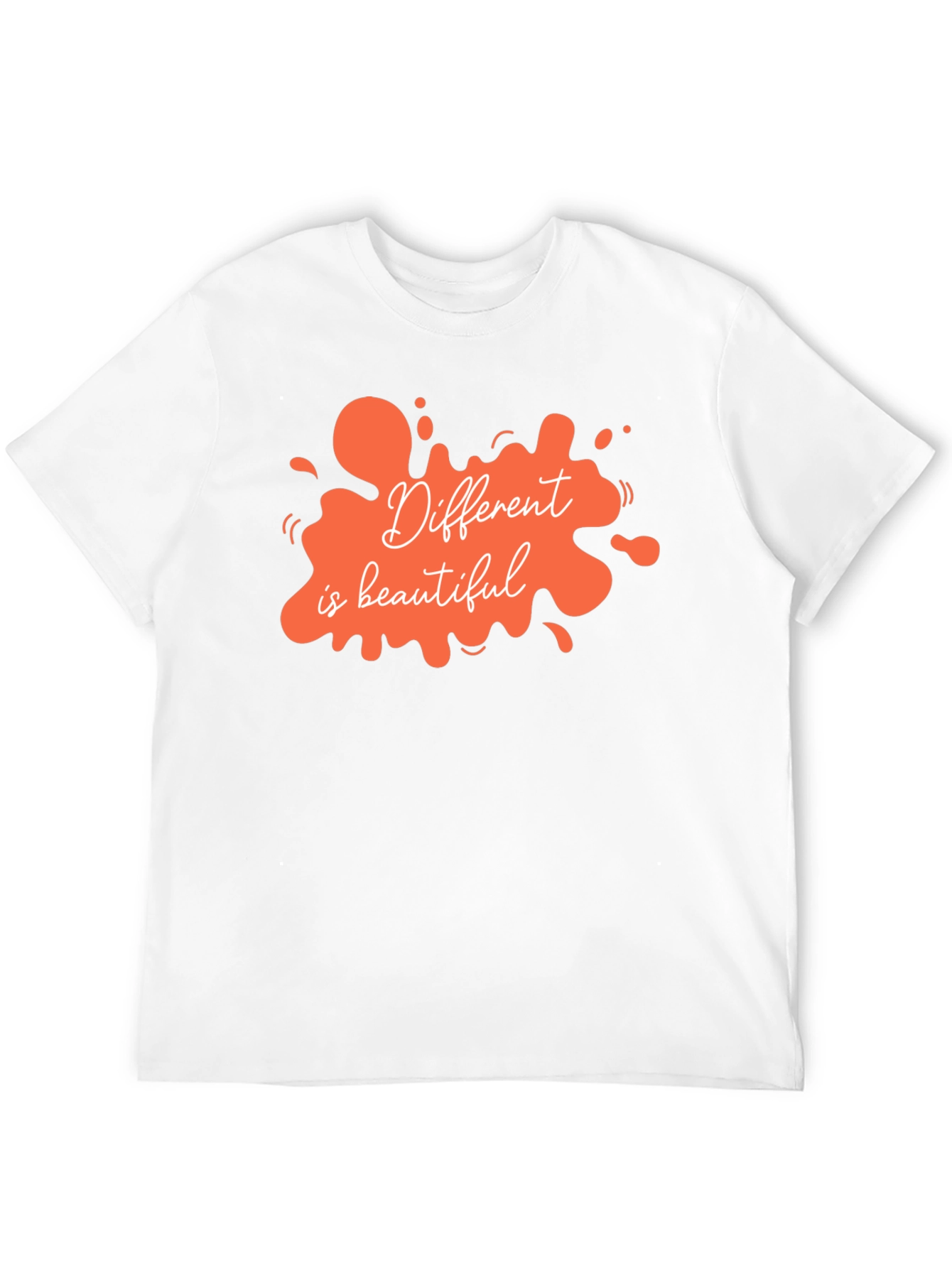 Unique Different is Beautiful Graphic Tee - Black