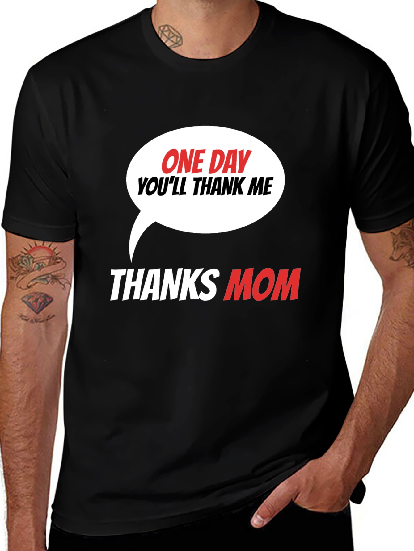 Funny Thanks Mom Graphic T-Shirt