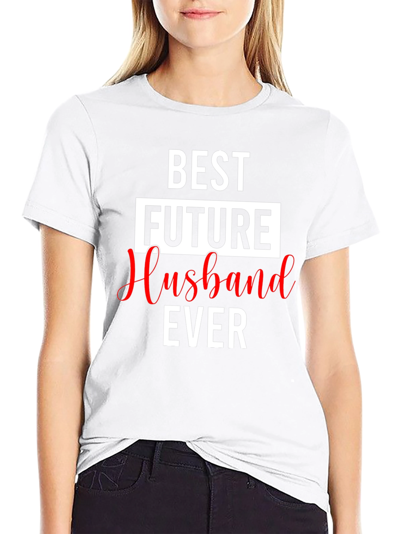 Best Future Husband Ever Black Graphic Tee