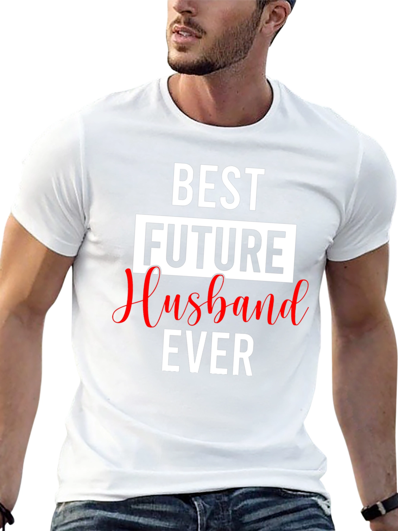 Best Future Husband Ever Black Graphic Tee