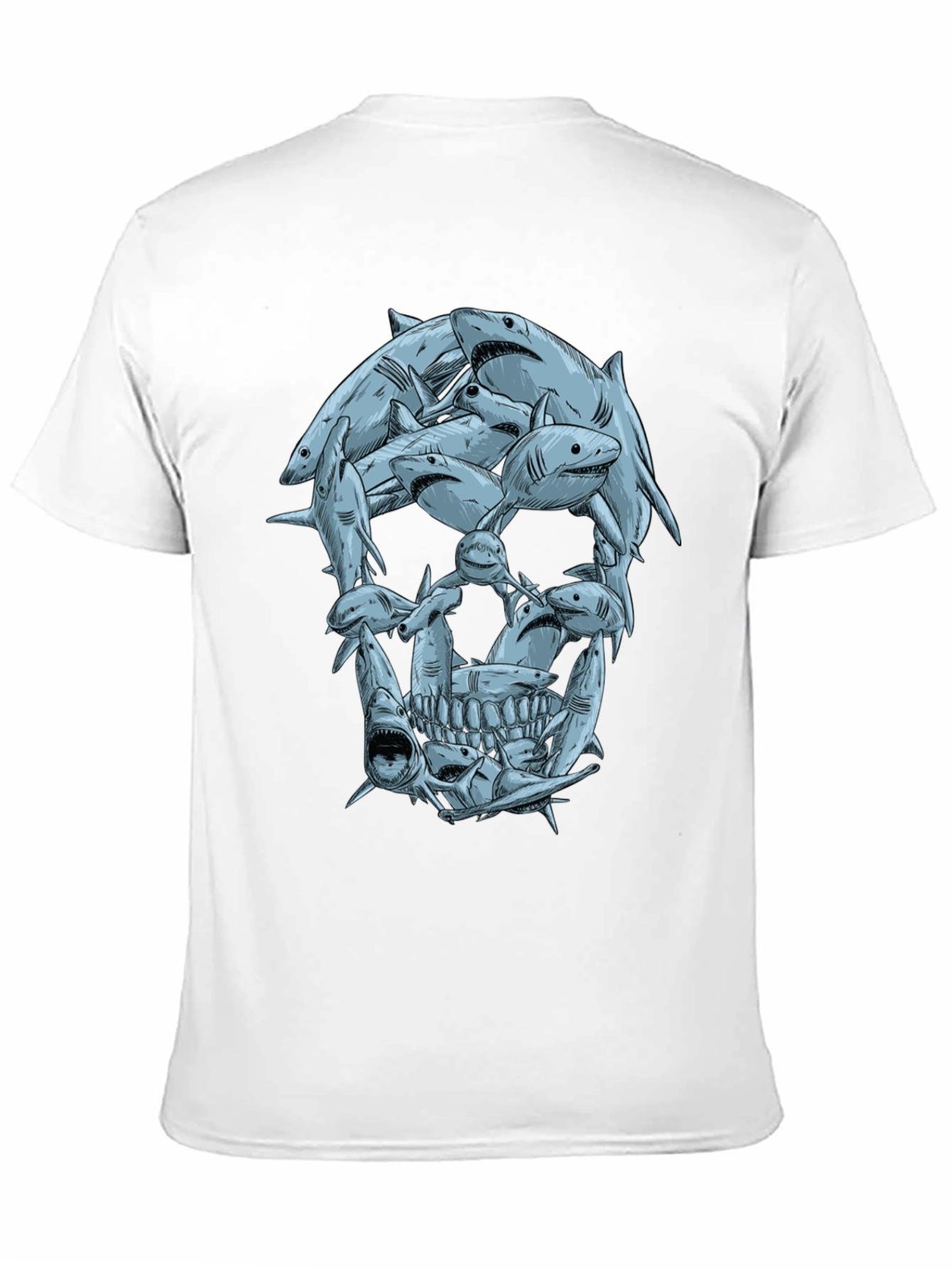 Shark Skull Graphic Tee - Mens Black T-Shirt