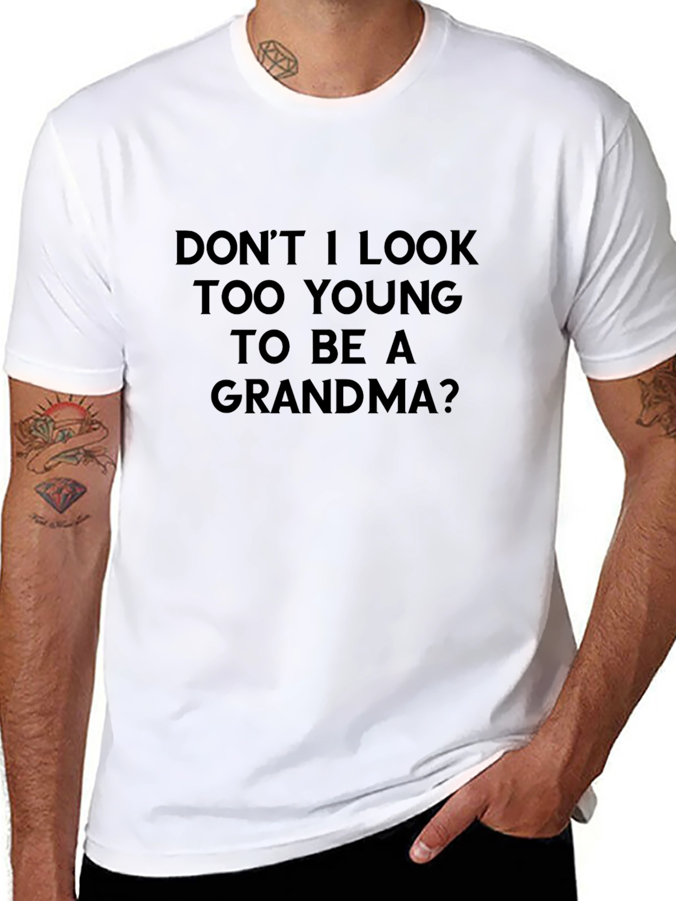 Funny Grandma T-Shirt - Dont I Look Too Young?