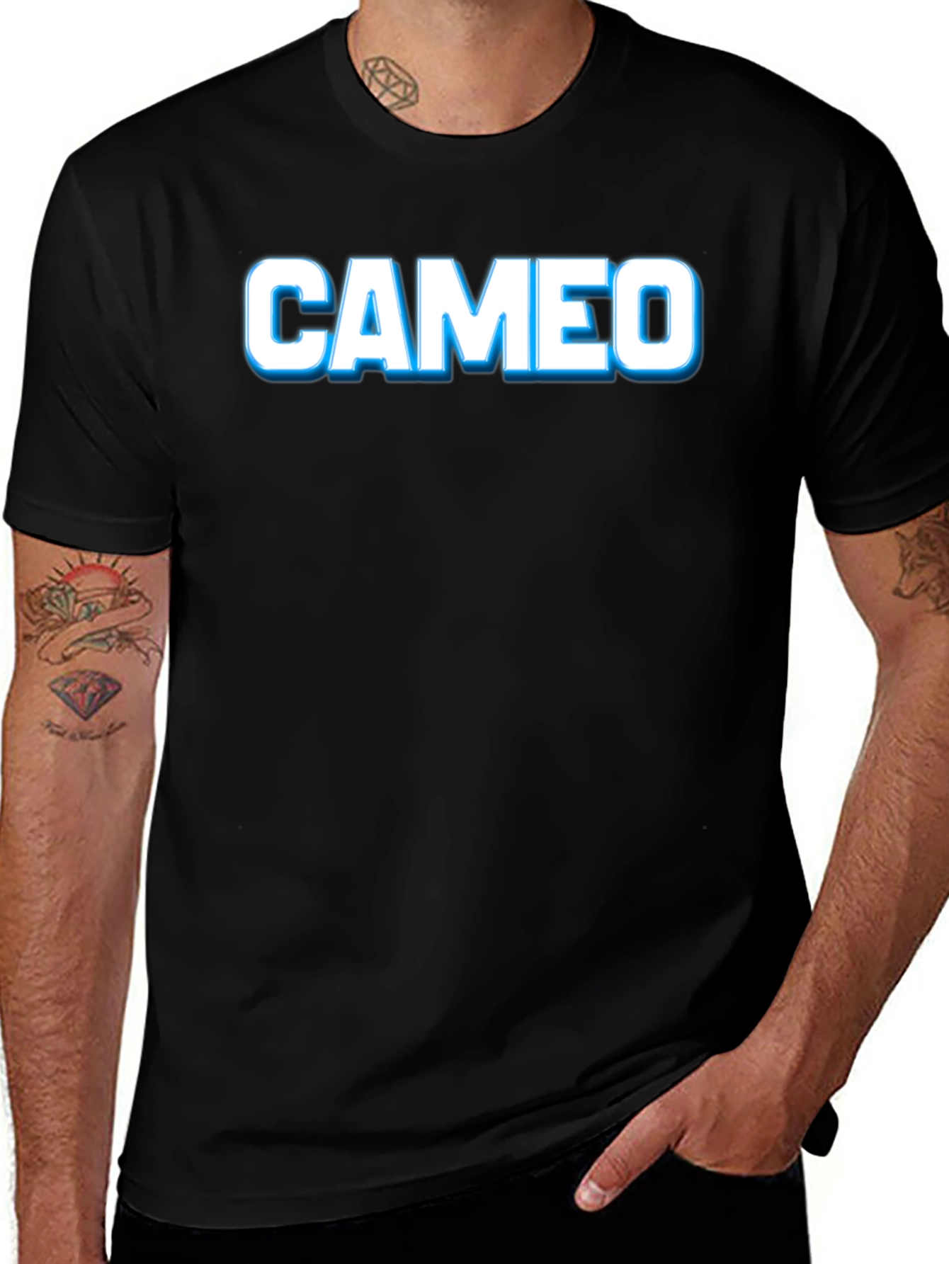 Cameo Black T-Shirt - Cool Graphic Tee