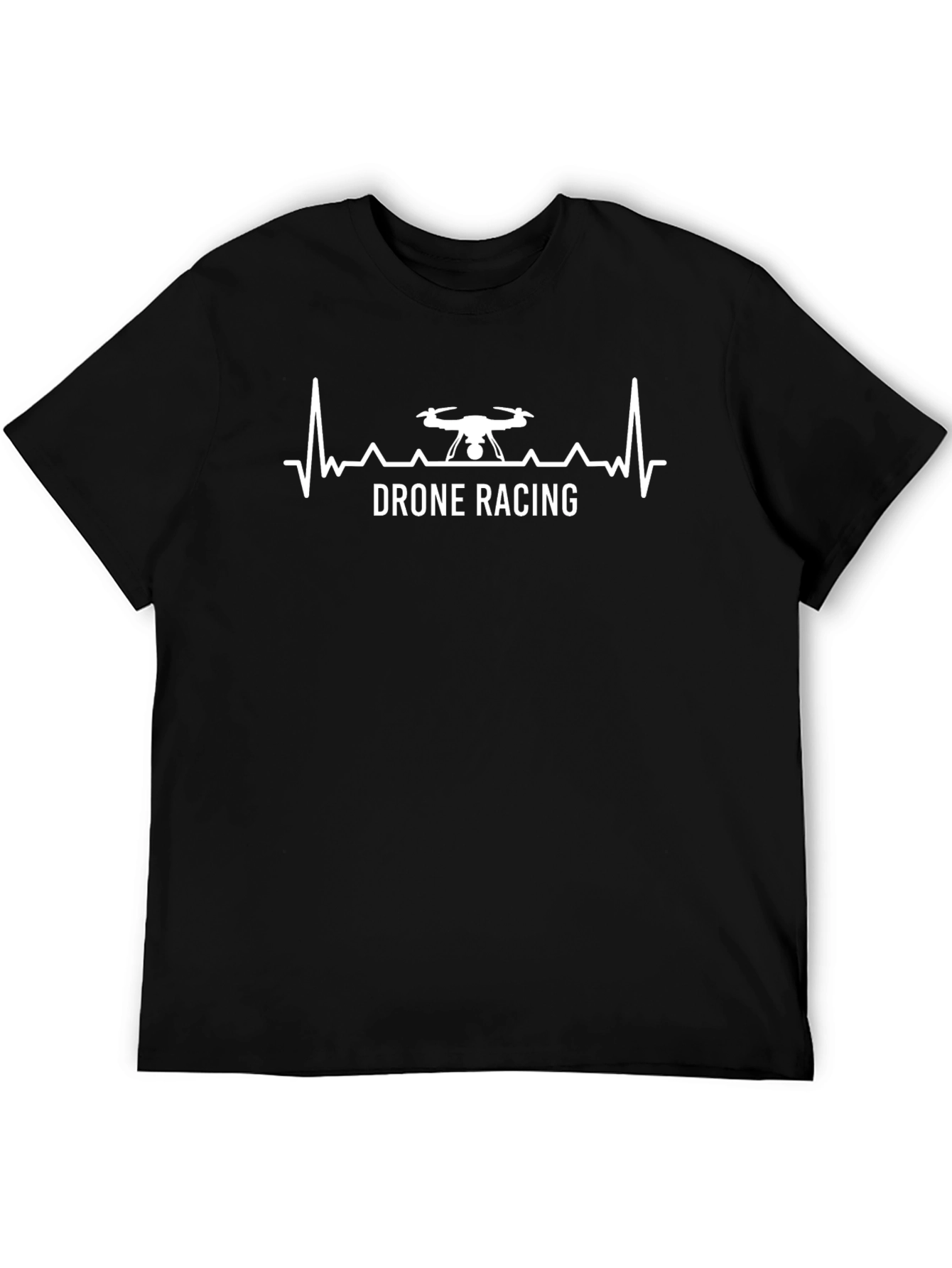 Drone Racing Heartbeat T-Shirt - Black