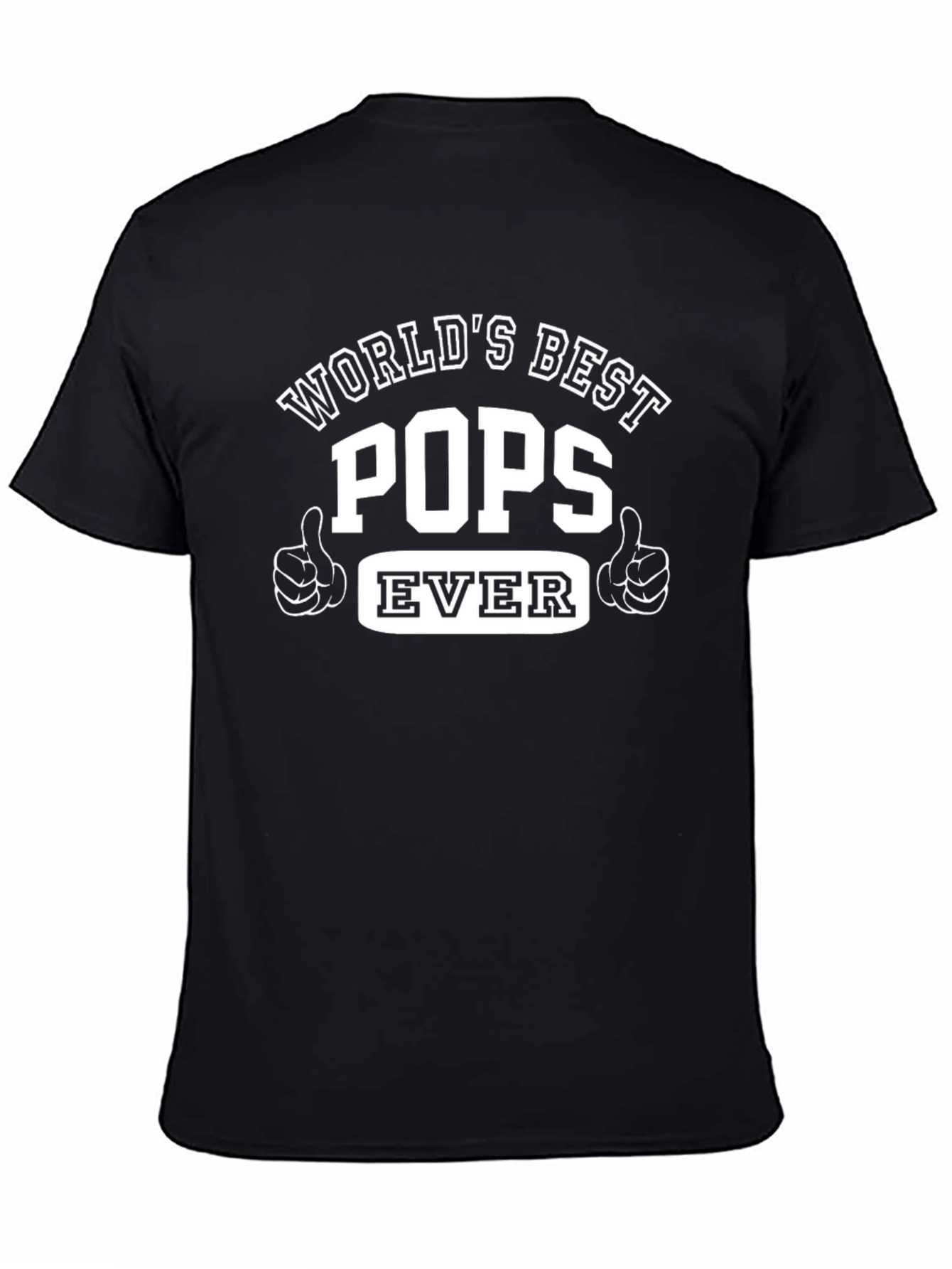 Worlds Best Pops Ever Black Graphic Tee
