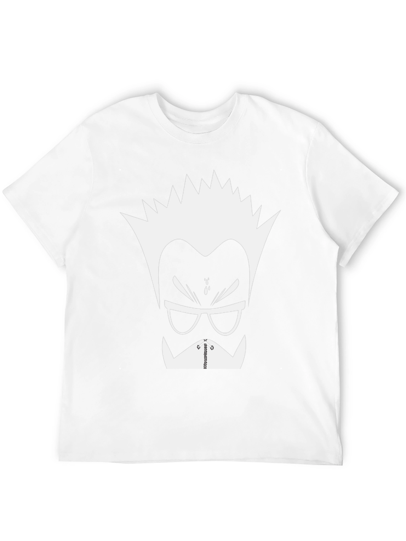 Mens Black Graphic Tee - Cartoon Mad Scientist Design