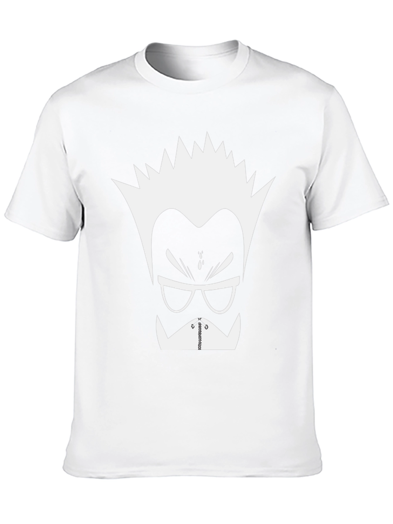 Mens Black Graphic Tee - Cartoon Mad Scientist Design