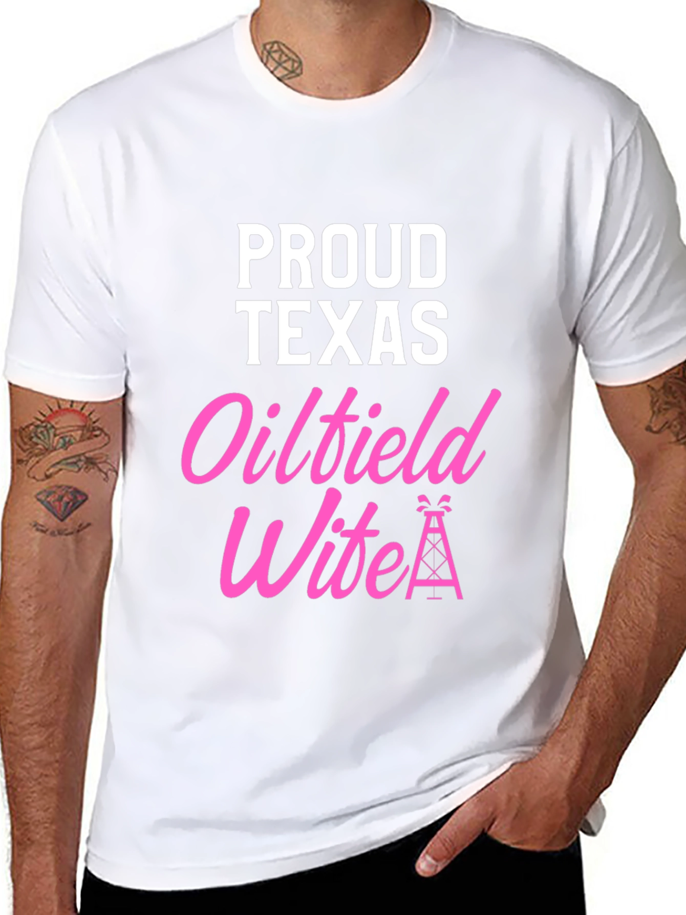 Proud Texas Oilfield Wife Graphic T-Shirt