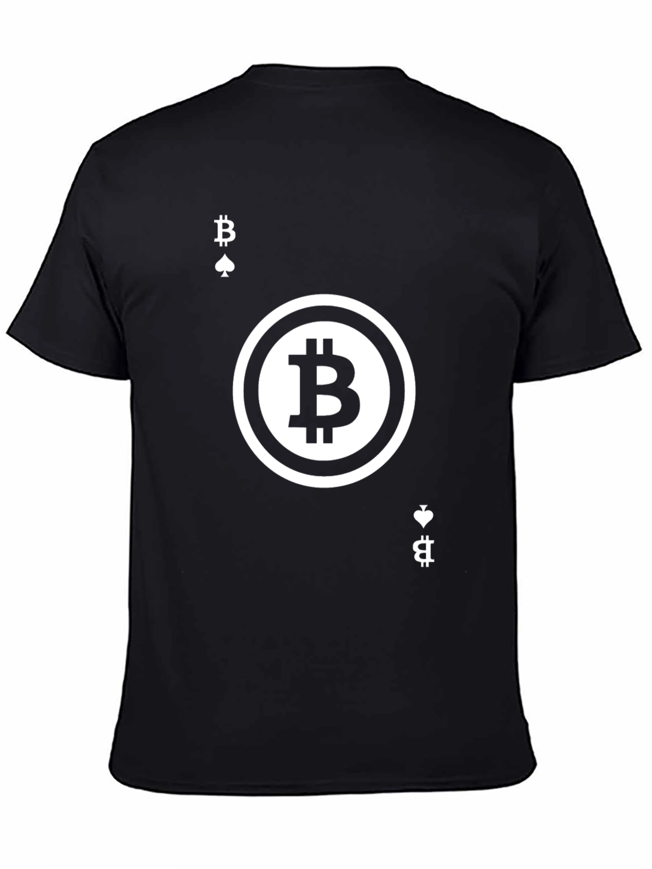 Bitcoin Ace of Spades Black T-Shirt