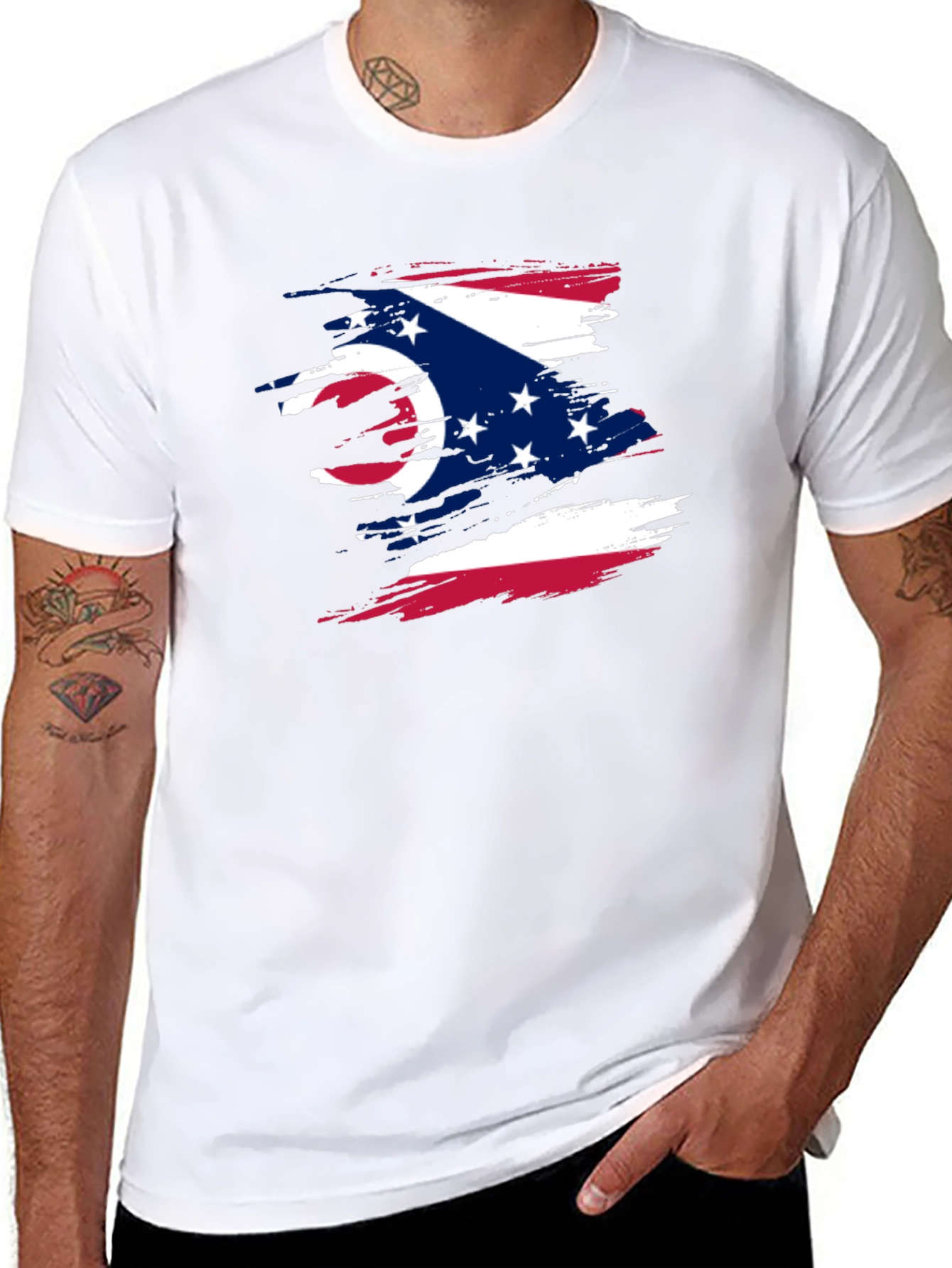 Ohio Flag Graphic T-Shirt - Stylish State Pride Tee