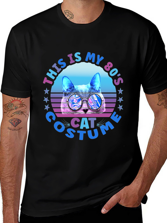 80s Cat Costume Graphic T-Shirt