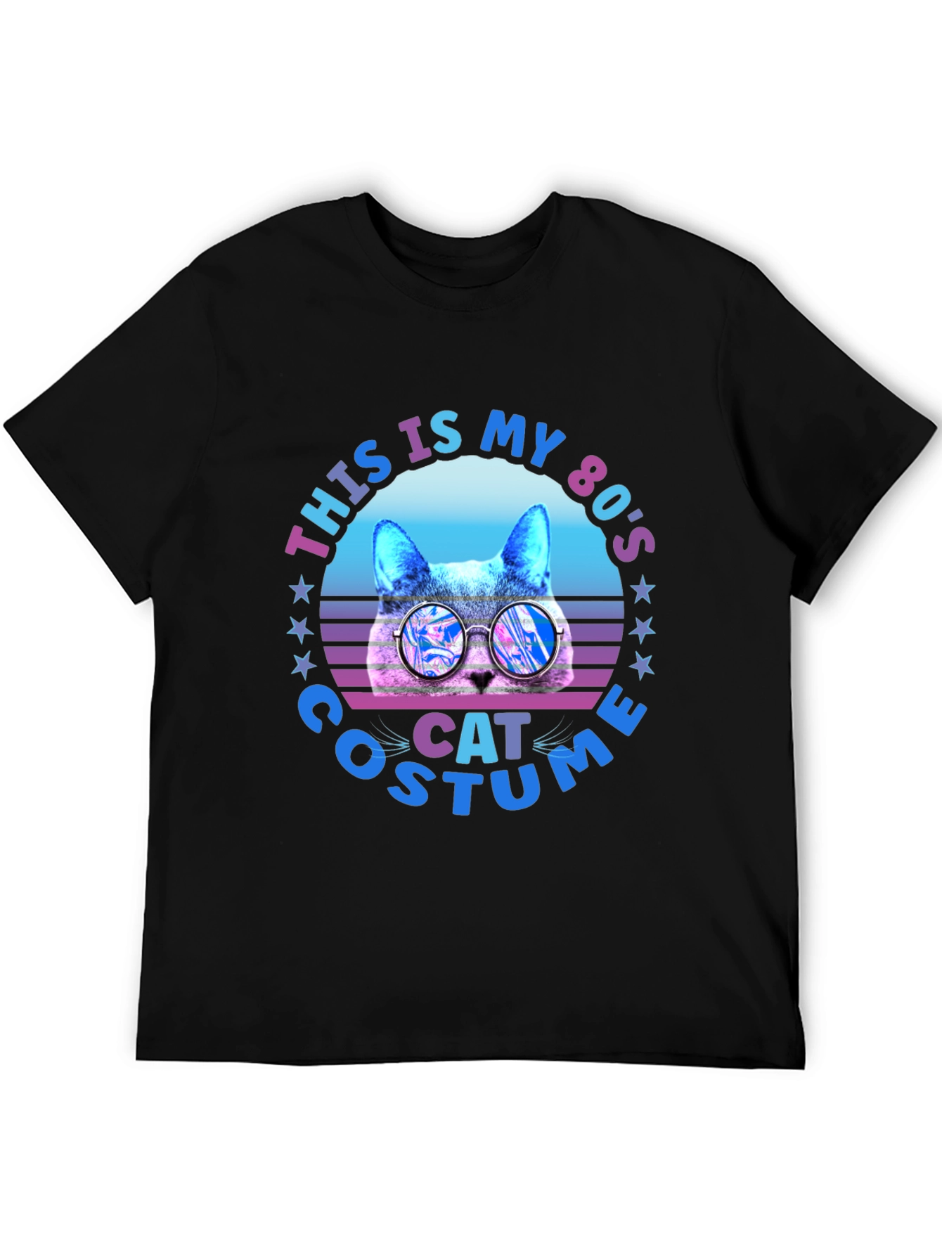 80s Cat Costume Graphic T-Shirt