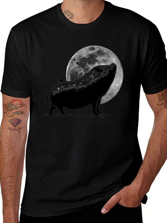 Pig Howling at the Moon Graphic Tee