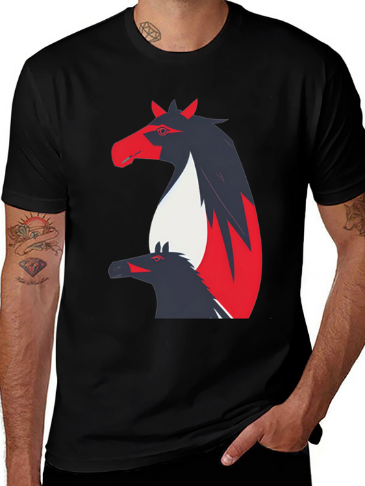 Horse Graphic Tee - Unique Design Comfortable Fit
