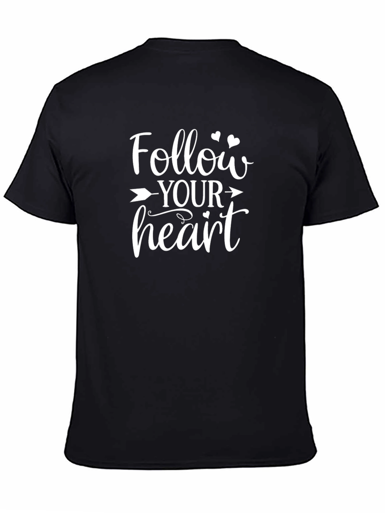 Follow Your Heart Black Graphic Tee
