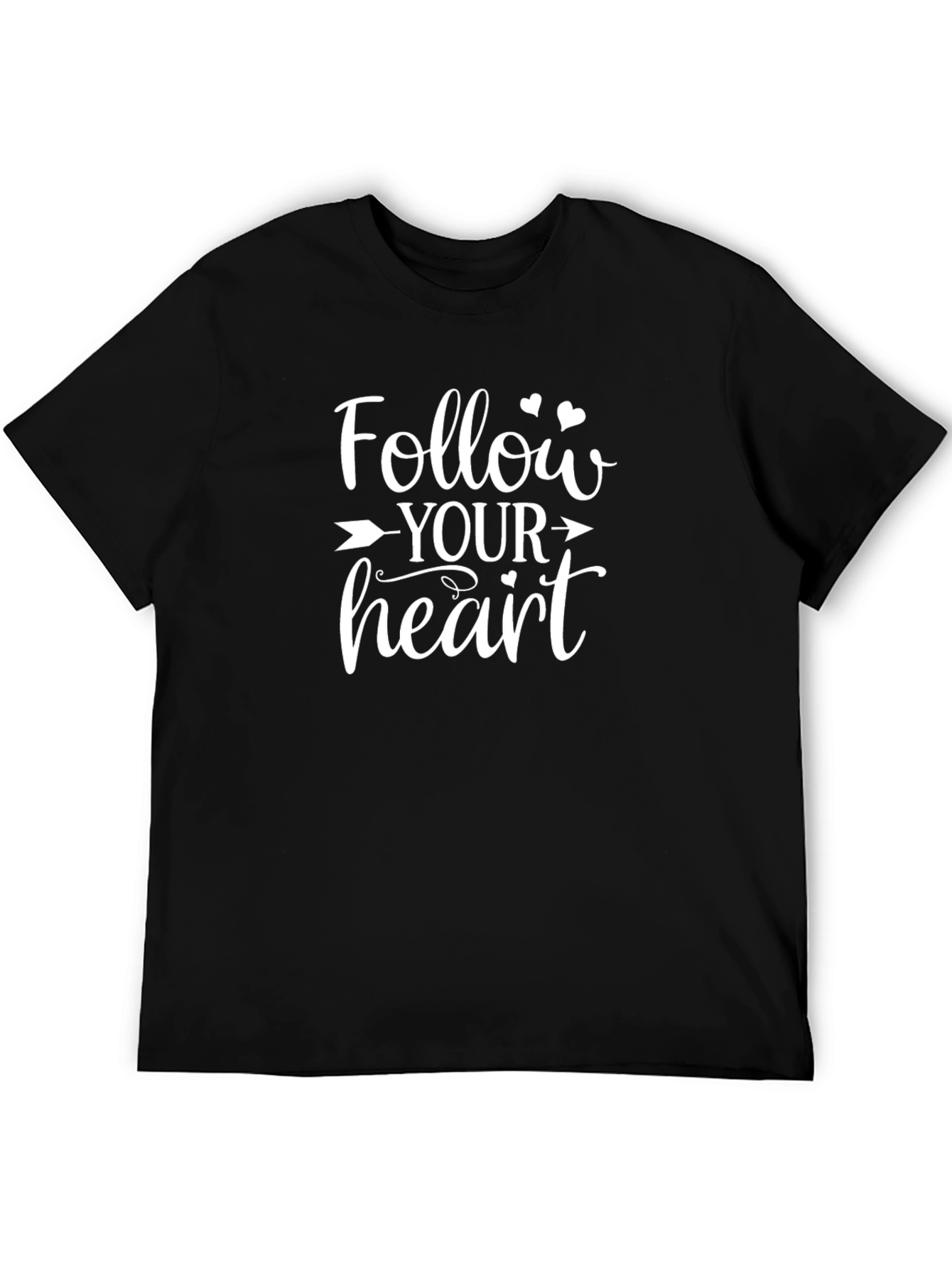 Follow Your Heart Black Graphic Tee